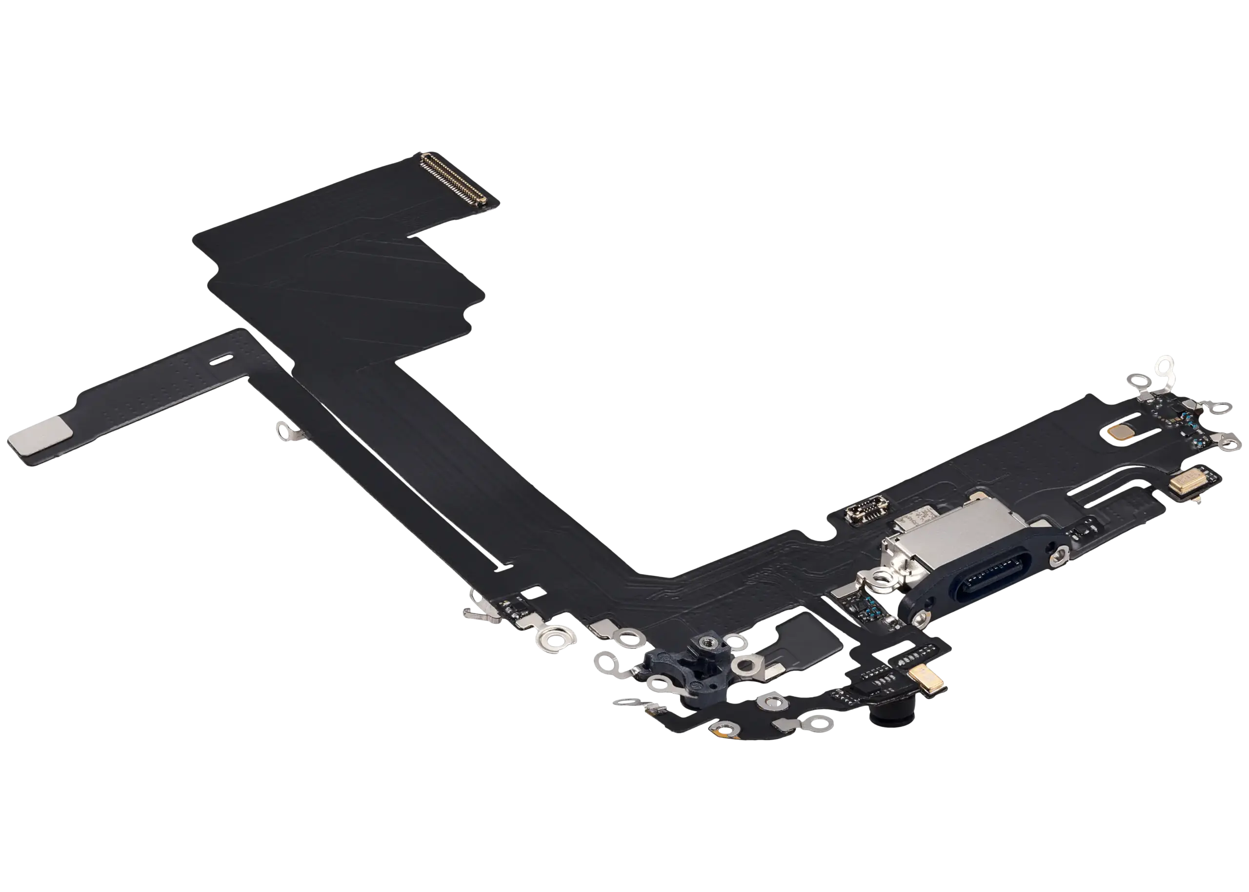 Charging Port Flex Cable For iPhone 15 Pro Max (Aftermarket Plus) (Blue Titanium) - Image 4