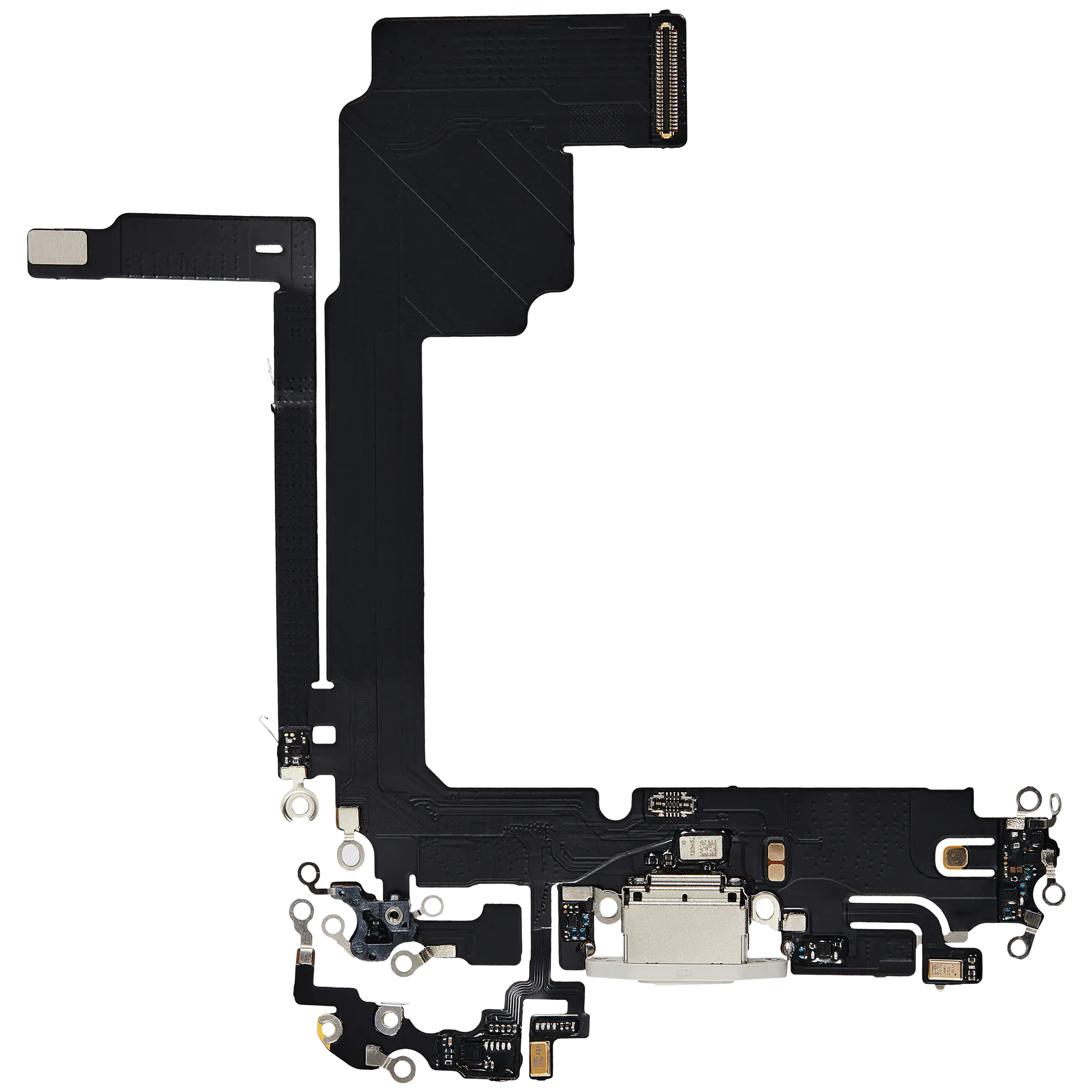 Charging Port Flex Cable For iPhone 15 Pro Max (Aftermarket Plus) (White Titanium) - Image 7