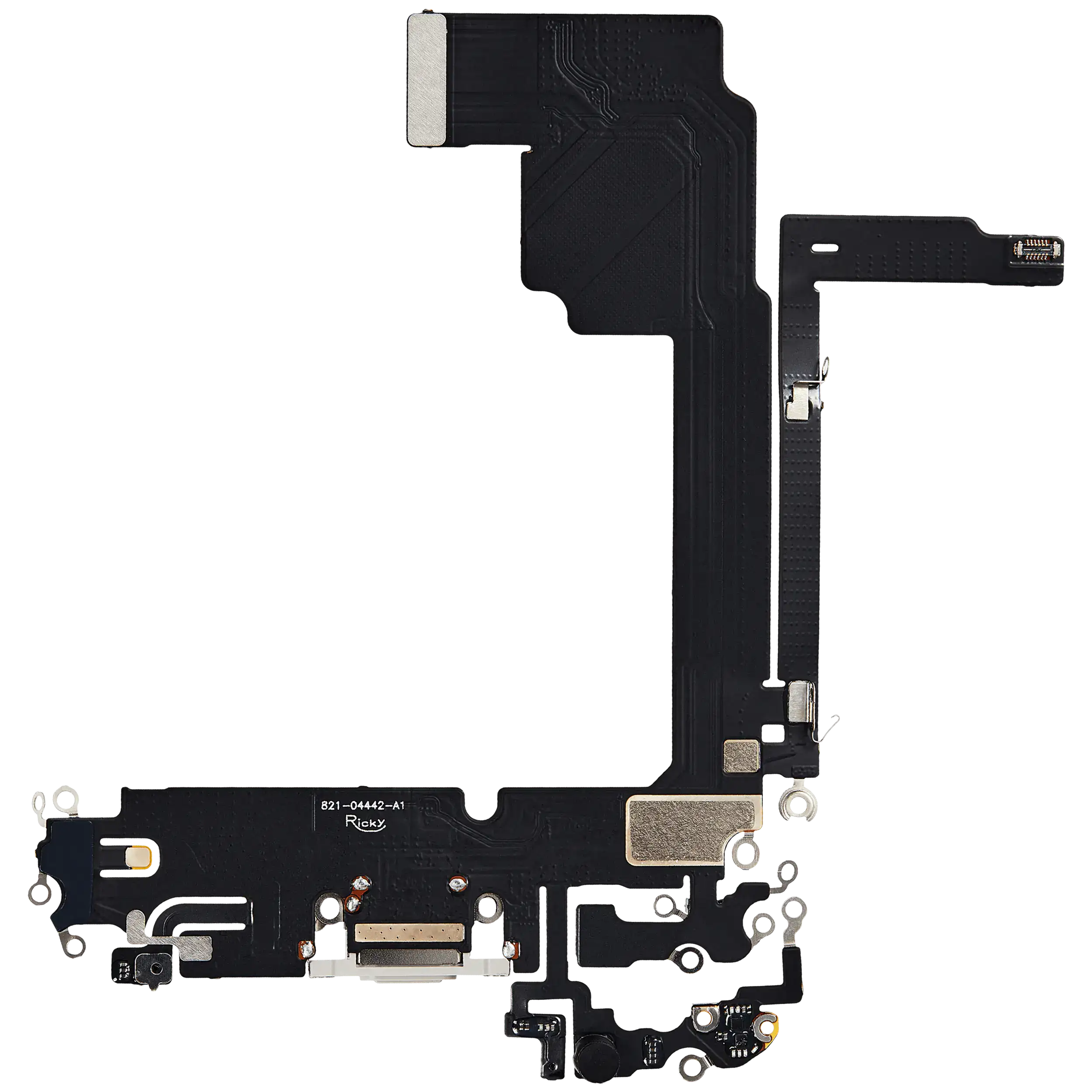Charging Port Flex Cable For iPhone 15 Pro Max (Aftermarket Plus) (White Titanium) - Image 8