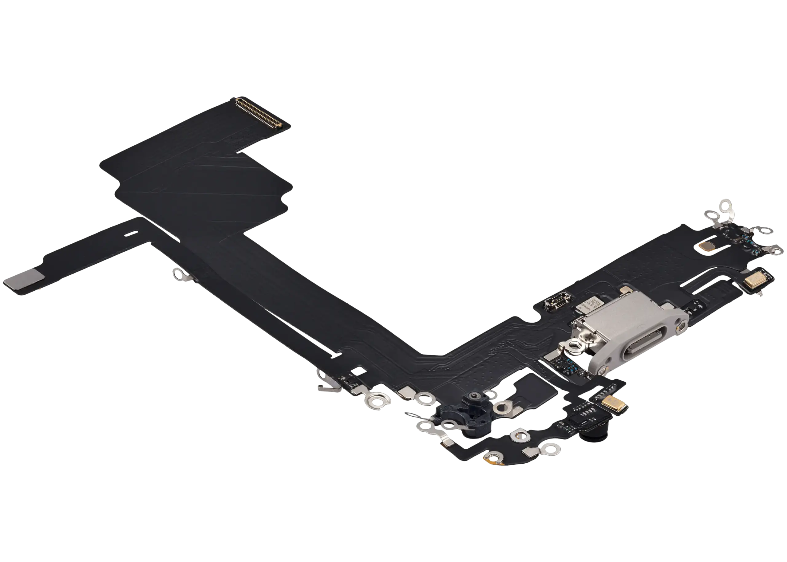 Charging Port Flex Cable For iPhone 15 Pro Max (Aftermarket Plus) (White Titanium) - Image 4