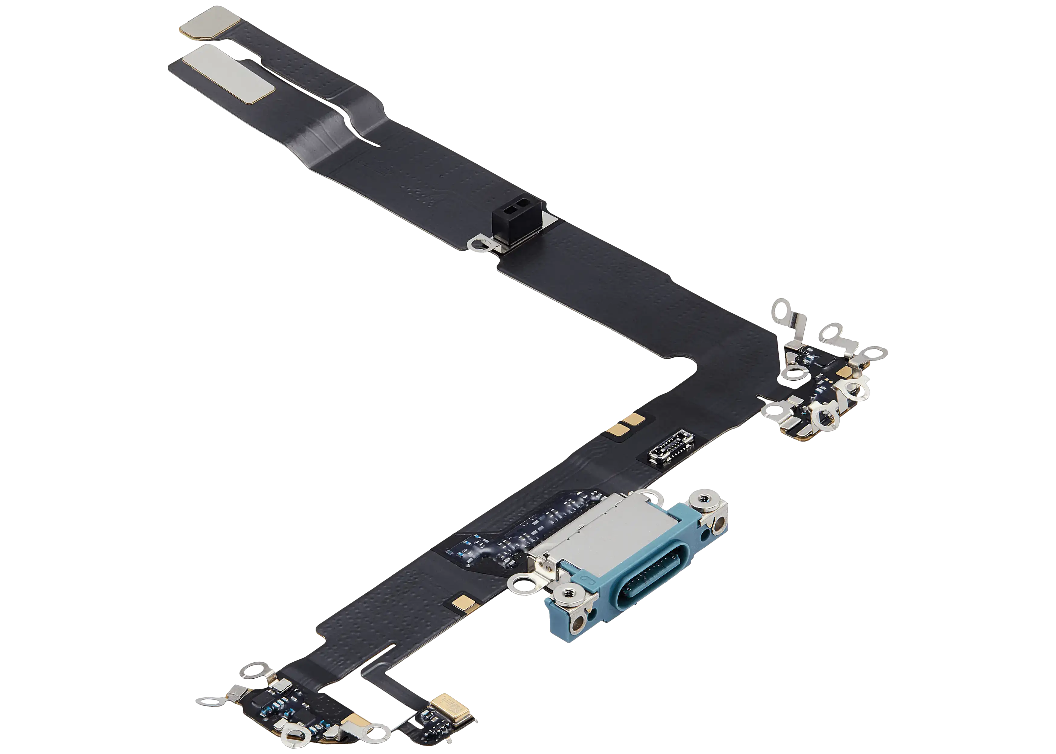 Charging Port Flex Cable For iPhone 16 Plus (Premium) (Teal) - Image 15