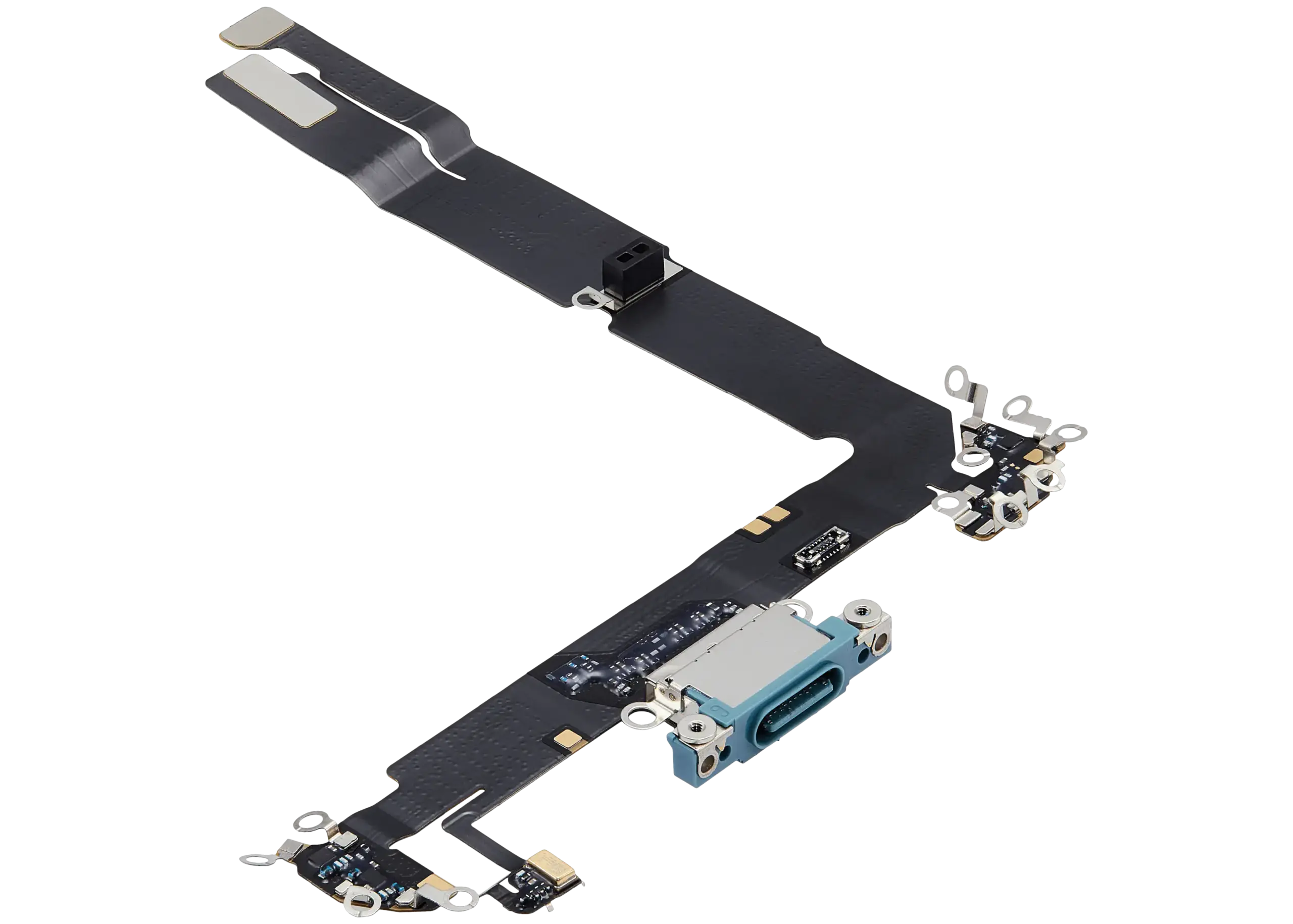 Charging Port Flex Cable For iPhone 16 Plus (Premium) (Teal) - Image 5
