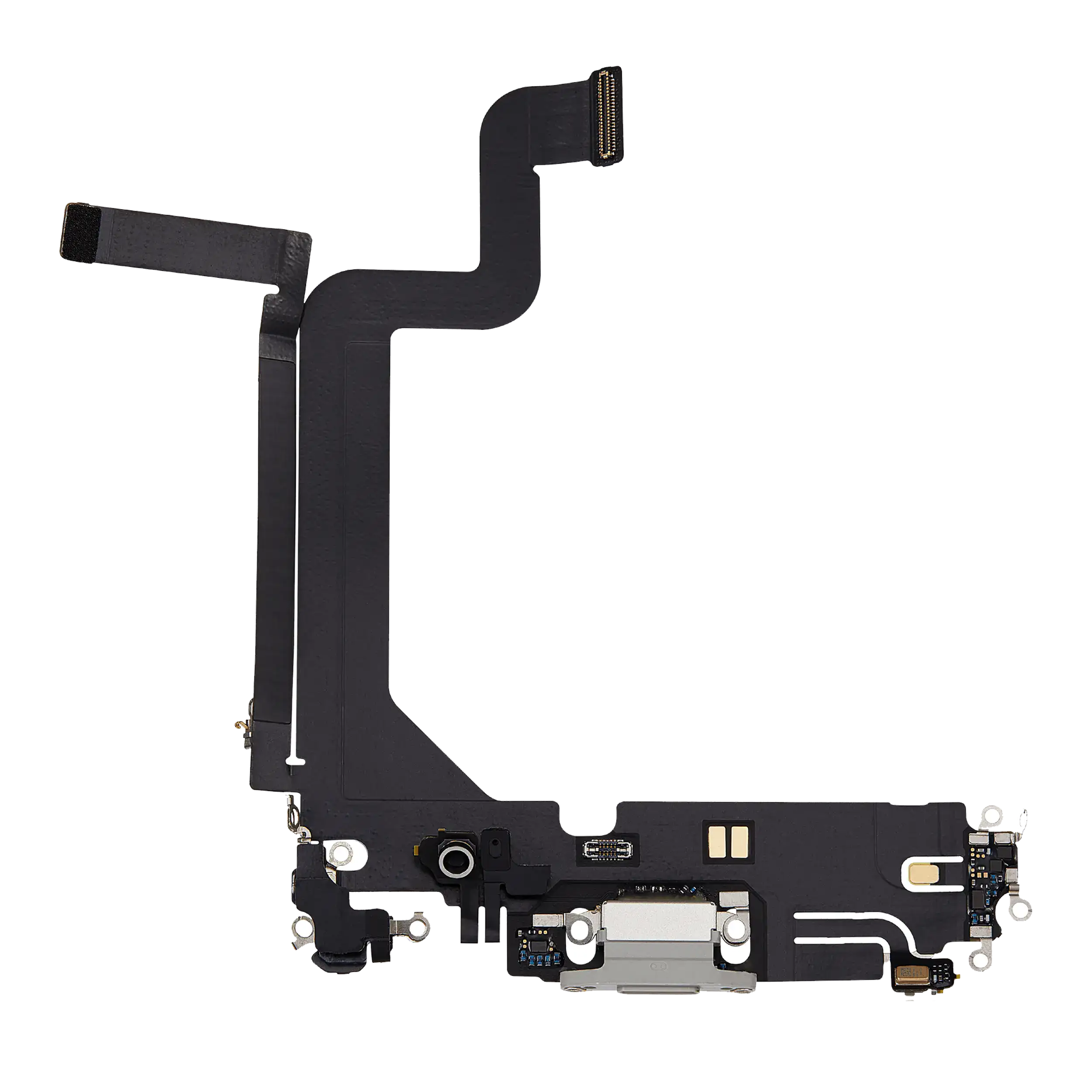 Charging Port Flex Cable For iPhone 14 Pro Max (Used OEM Pull) (Silver) - Image 5