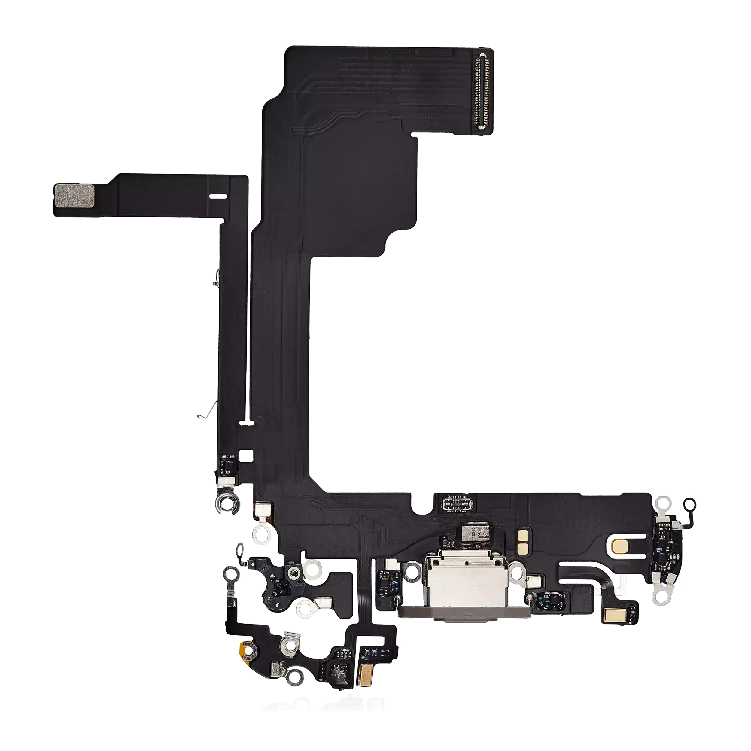 Charging Port Flex Cable For iPhone 15 Pro (Aftermarket Plus) (Natural Titanium) - Image 5