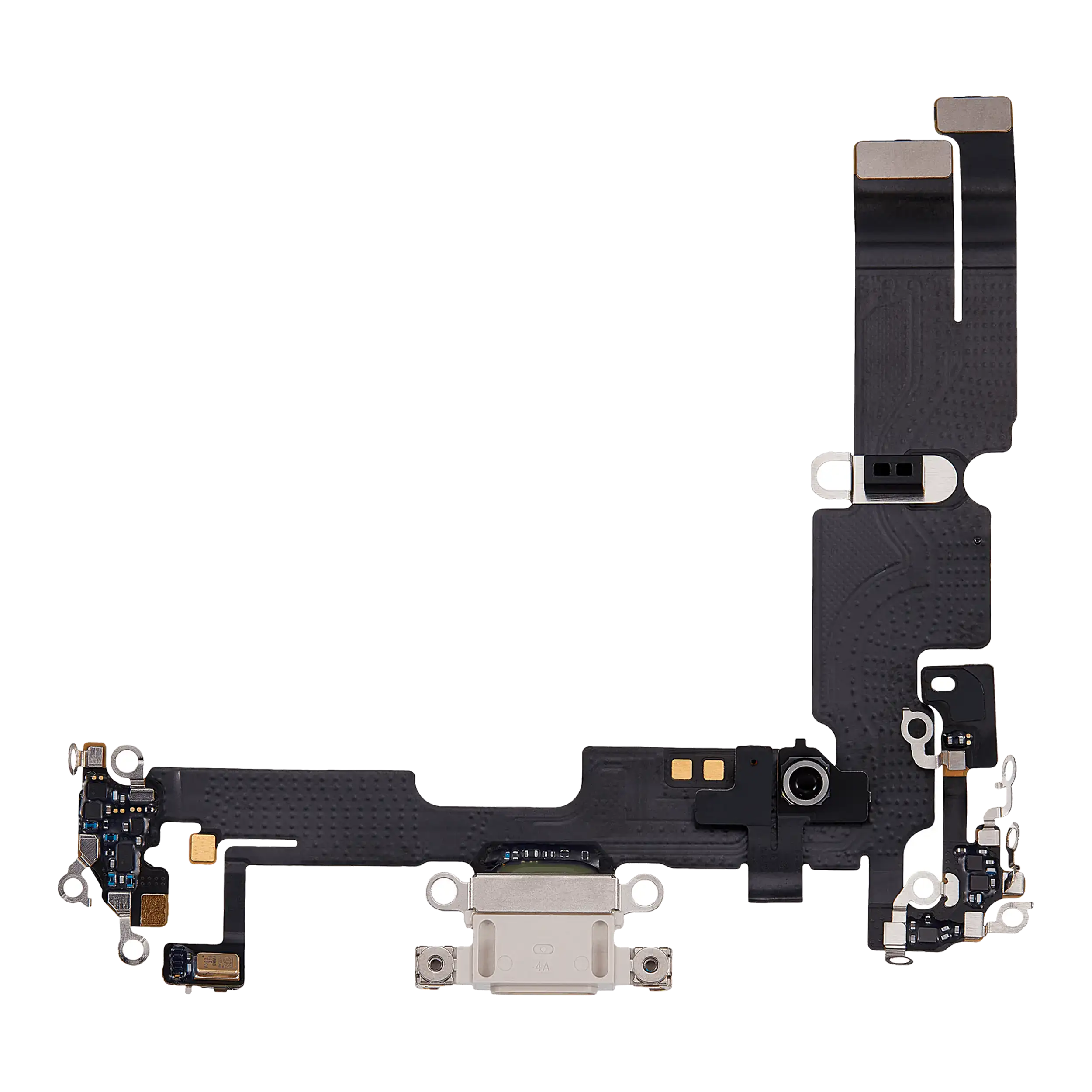 Charging Port Flex Cable For iPhone 14 Plus (Used OEM Pull) (Starlight) - Image 5