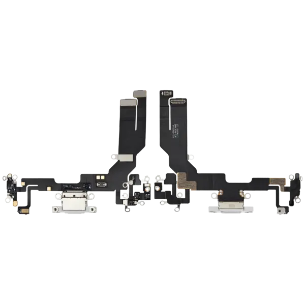 Charging Port Flex Cable For iPhone 16e (Premium) (White)