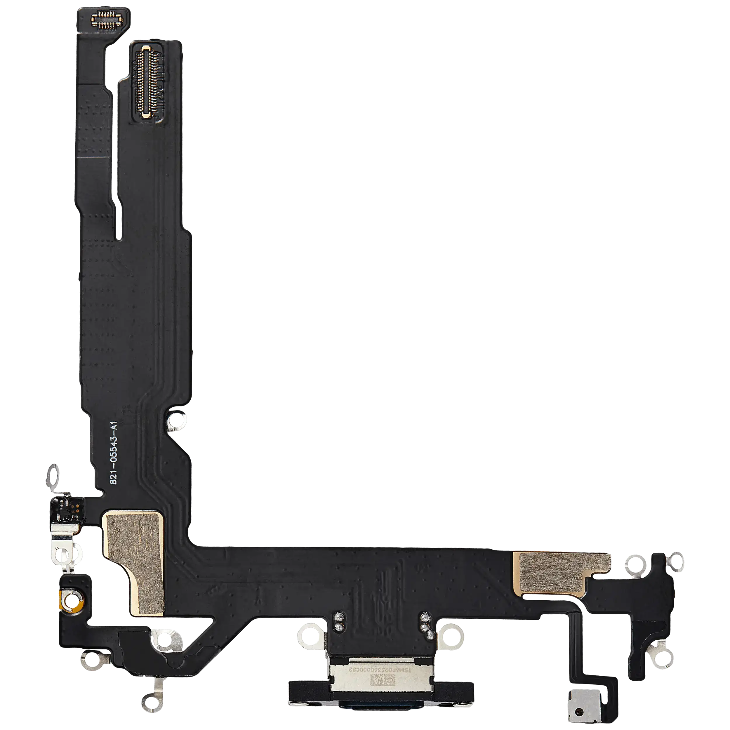 Charging Port Flex Cable For iPhone 16 (Aftermarket Plus) (Black) - Image 3