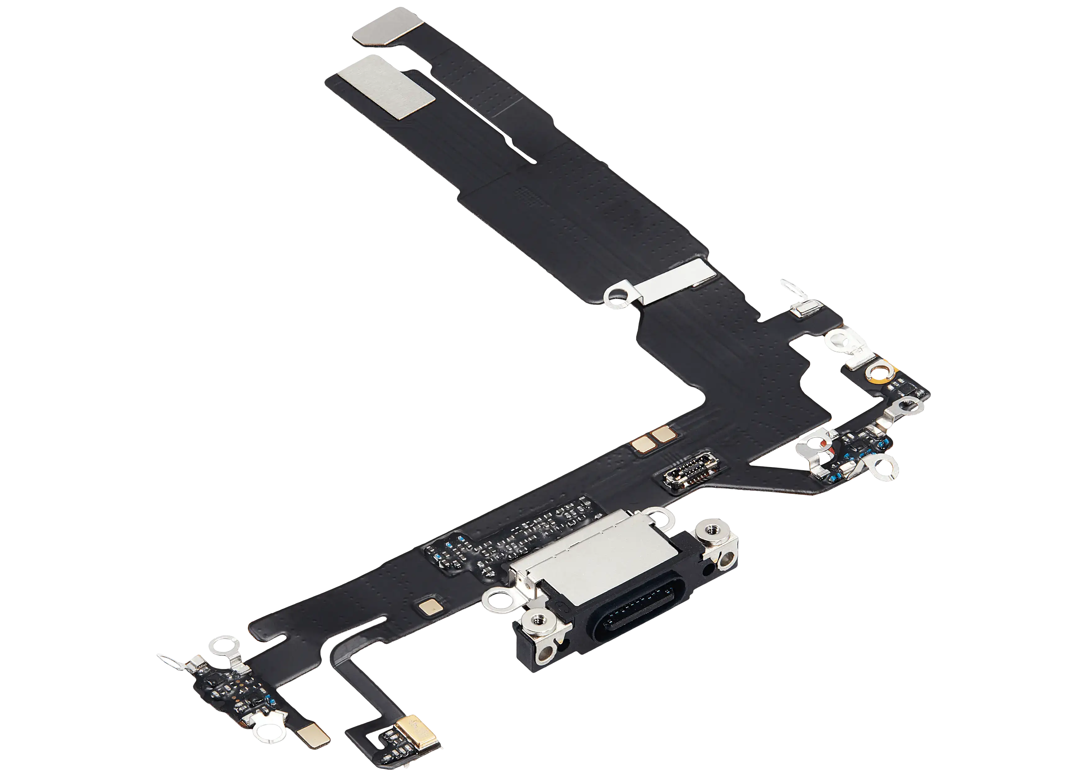 Charging Port Flex Cable For iPhone 16 (Aftermarket Plus) (Black) - Image 15
