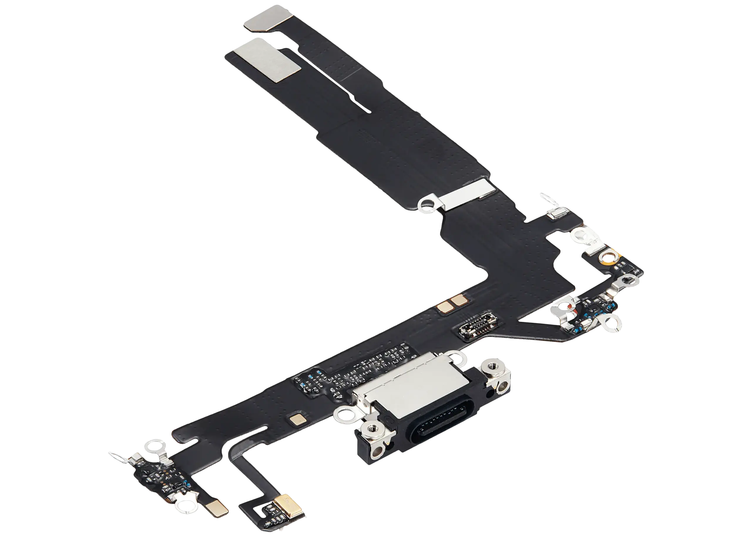 Charging Port Flex Cable For iPhone 16 (Aftermarket Plus) (Black) - Image 5
