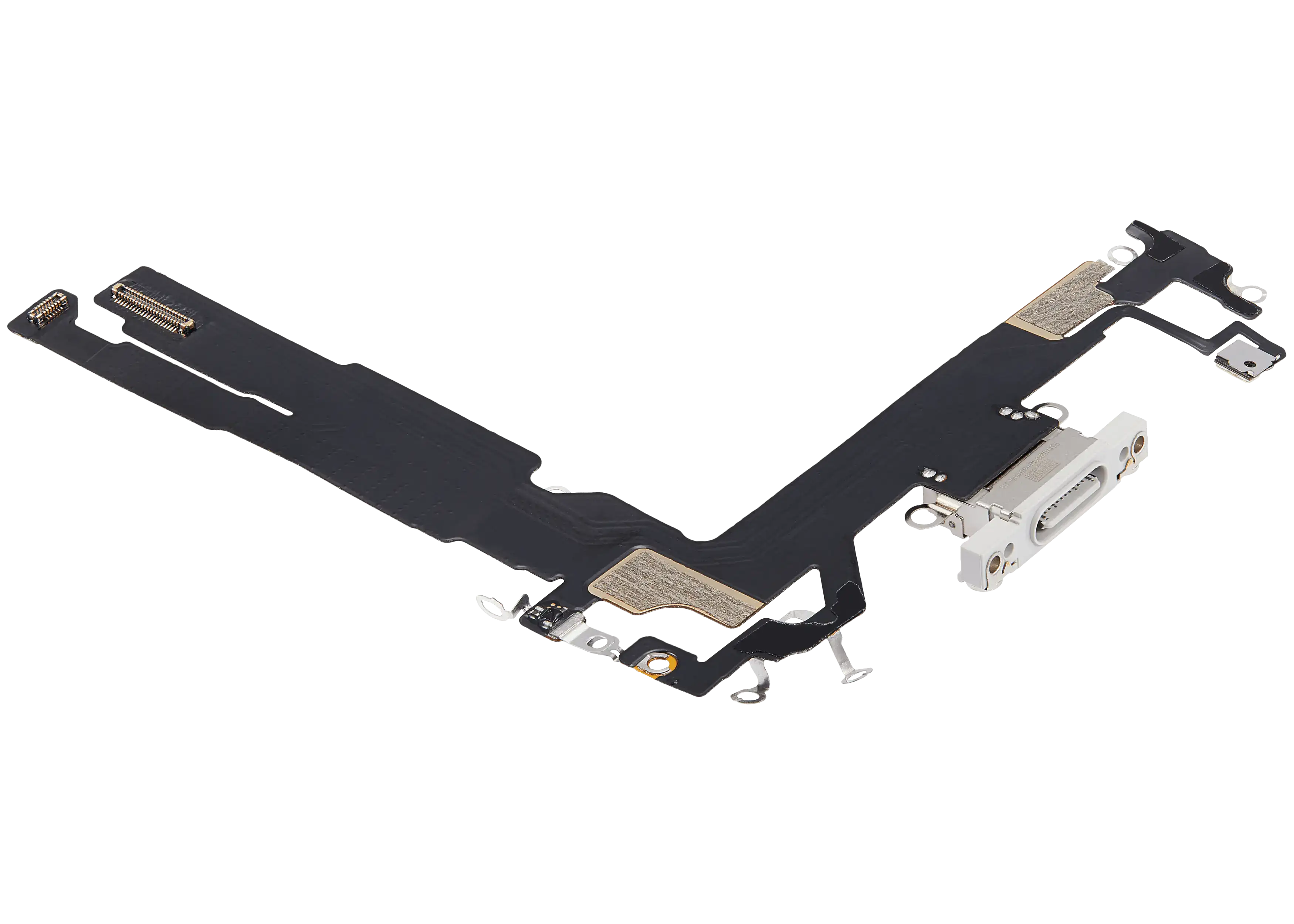 Charging Port Flex Cable For iPhone 16 (Aftermarket Plus) (White) - Image 14