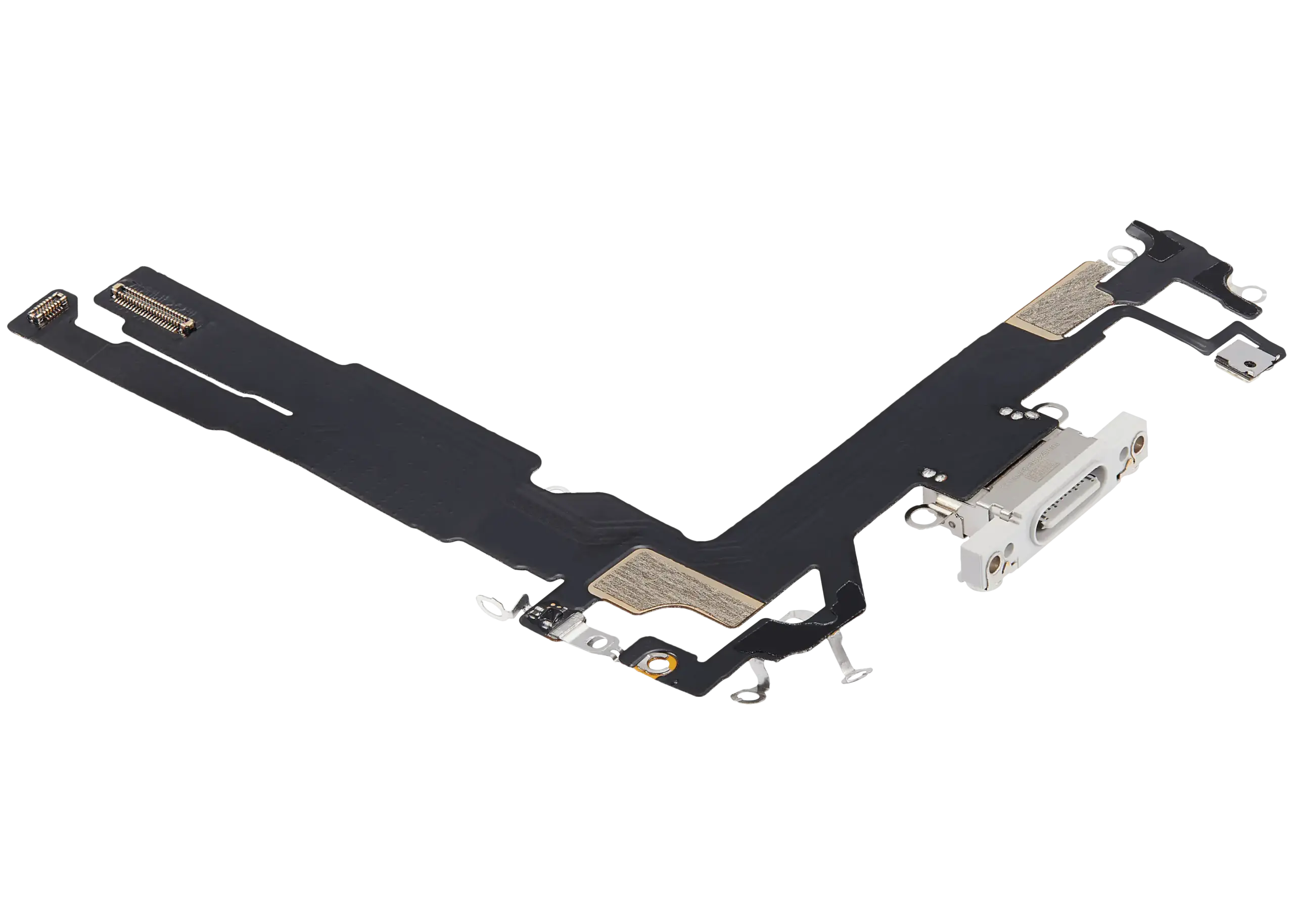 Charging Port Flex Cable For iPhone 16 (Aftermarket Plus) (White) - Image 4