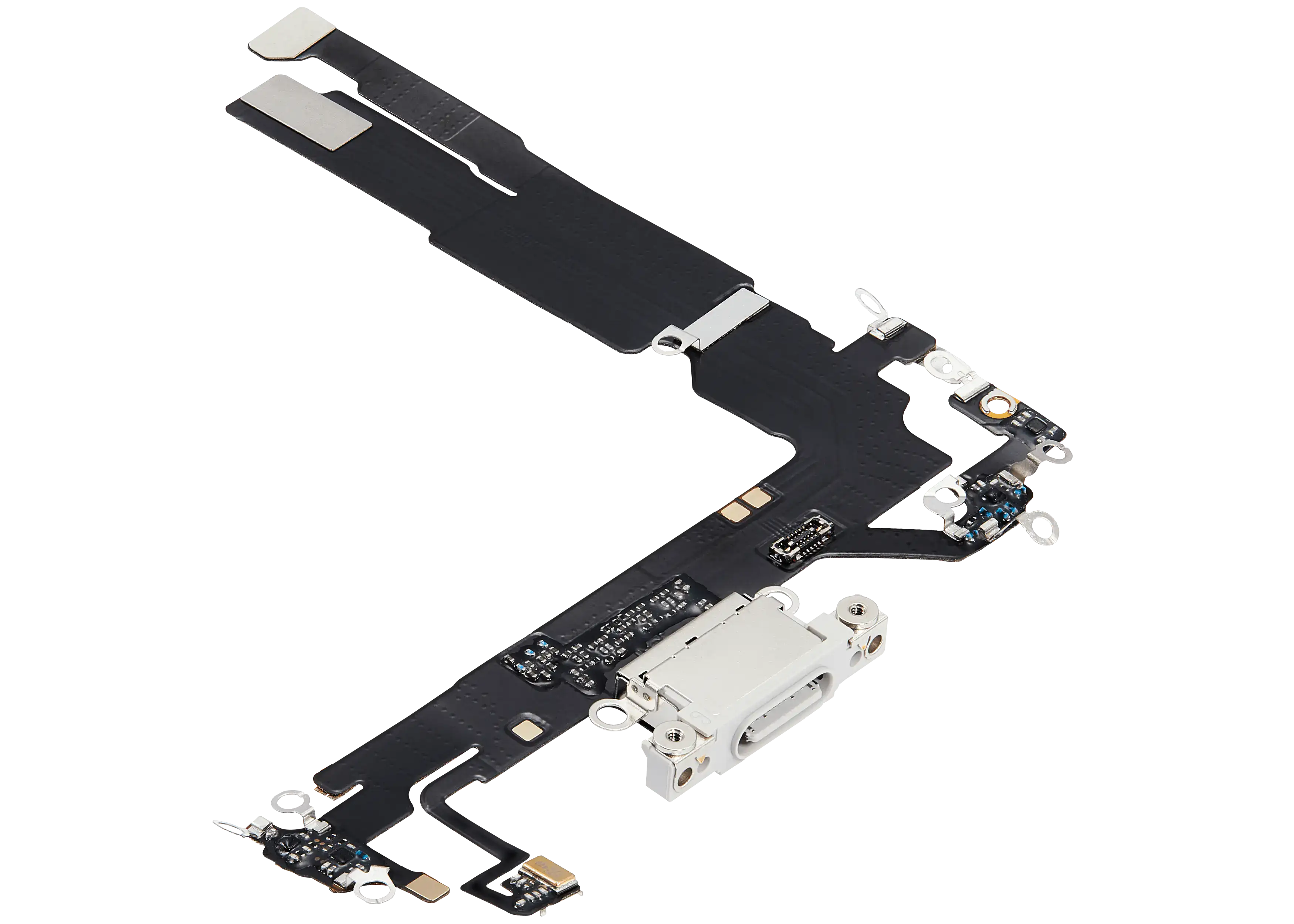 Charging Port Flex Cable For iPhone 16 (Aftermarket Plus) (White) - Image 10
