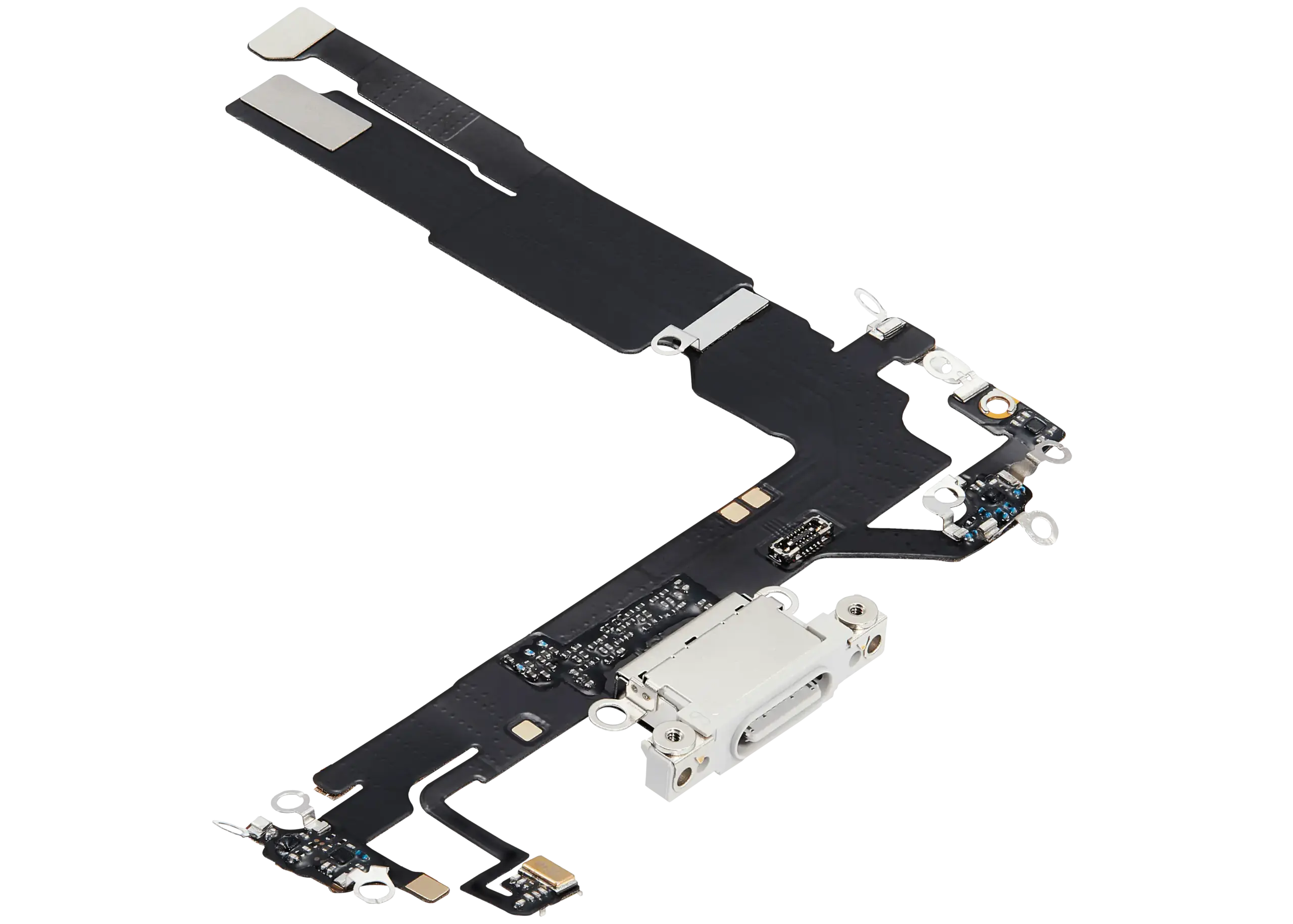Charging Port Flex Cable For iPhone 16 (Aftermarket Plus) (White) - Image 5