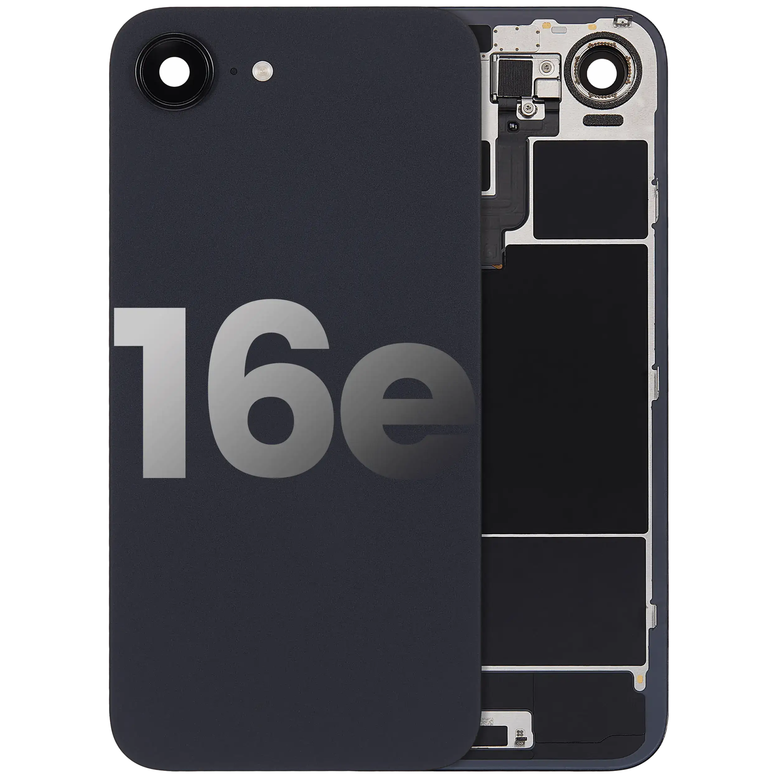 Back Glass w/ MagSafe Magnet & NFC & Flashlight Flex For iPhone 16e (Used OEM Pull: Grade A) (Black) - Image 7