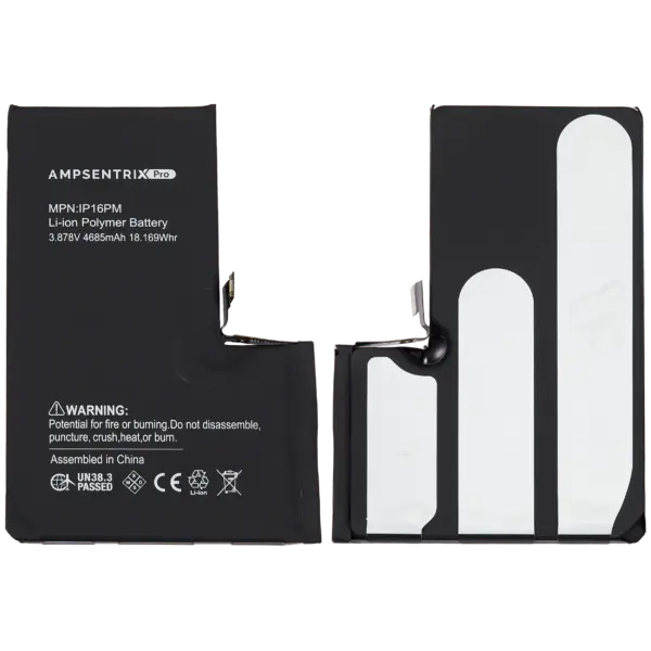 Replacement Battery For iPhone 16 Pro Max (AmpSentrix Pro)