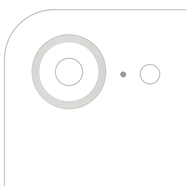 Back Camera Bezel Ring Only For iPhone 16e (White)