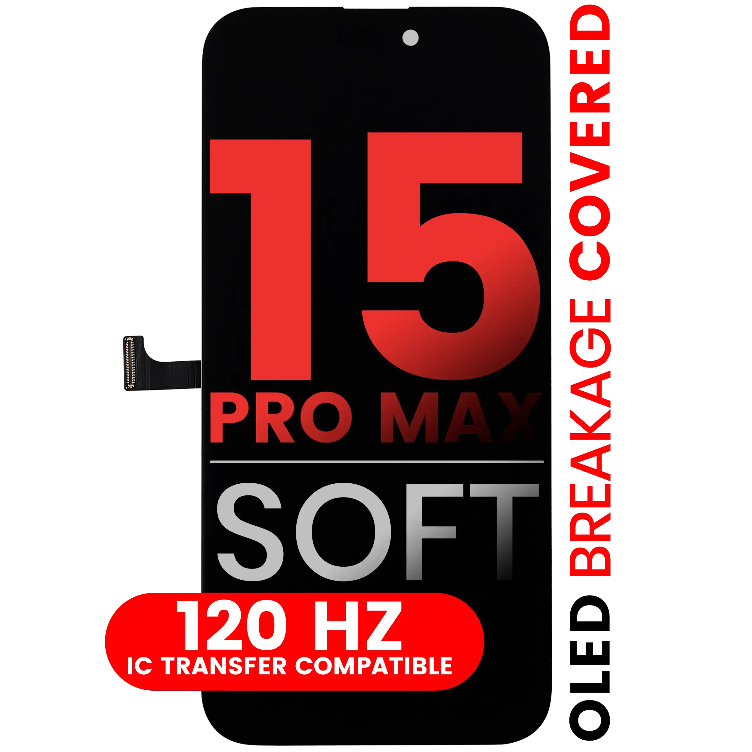 OLED Assembly For iPhone 15 Pro Max (Aftermarket PRO: XO7 Soft) - Image 16