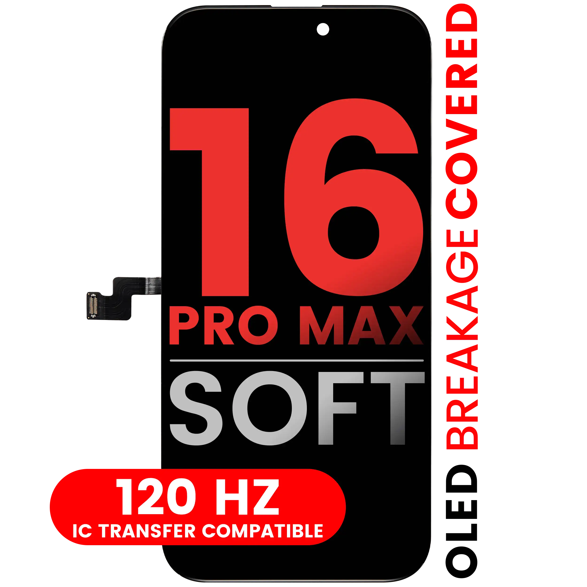 OLED Assembly For iPhone 16 Pro Max (Aftermarket Pro: XO7 Soft) (120HZ)