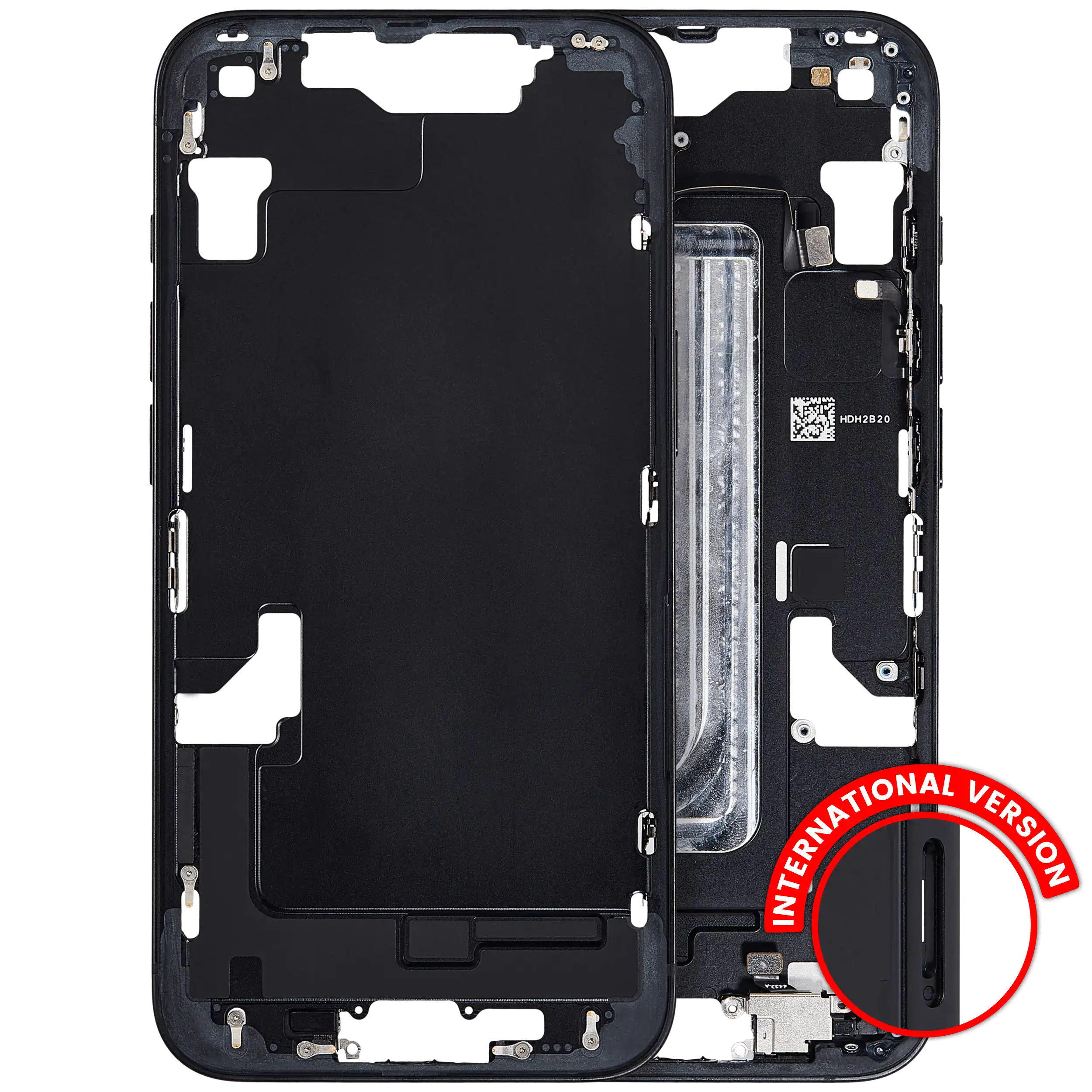 Mid-Frame Housing W/ Small Parts For iPhone 16e (EU / Global Version) (Used OEM Pull: Grade A) (Black) - Image 2
