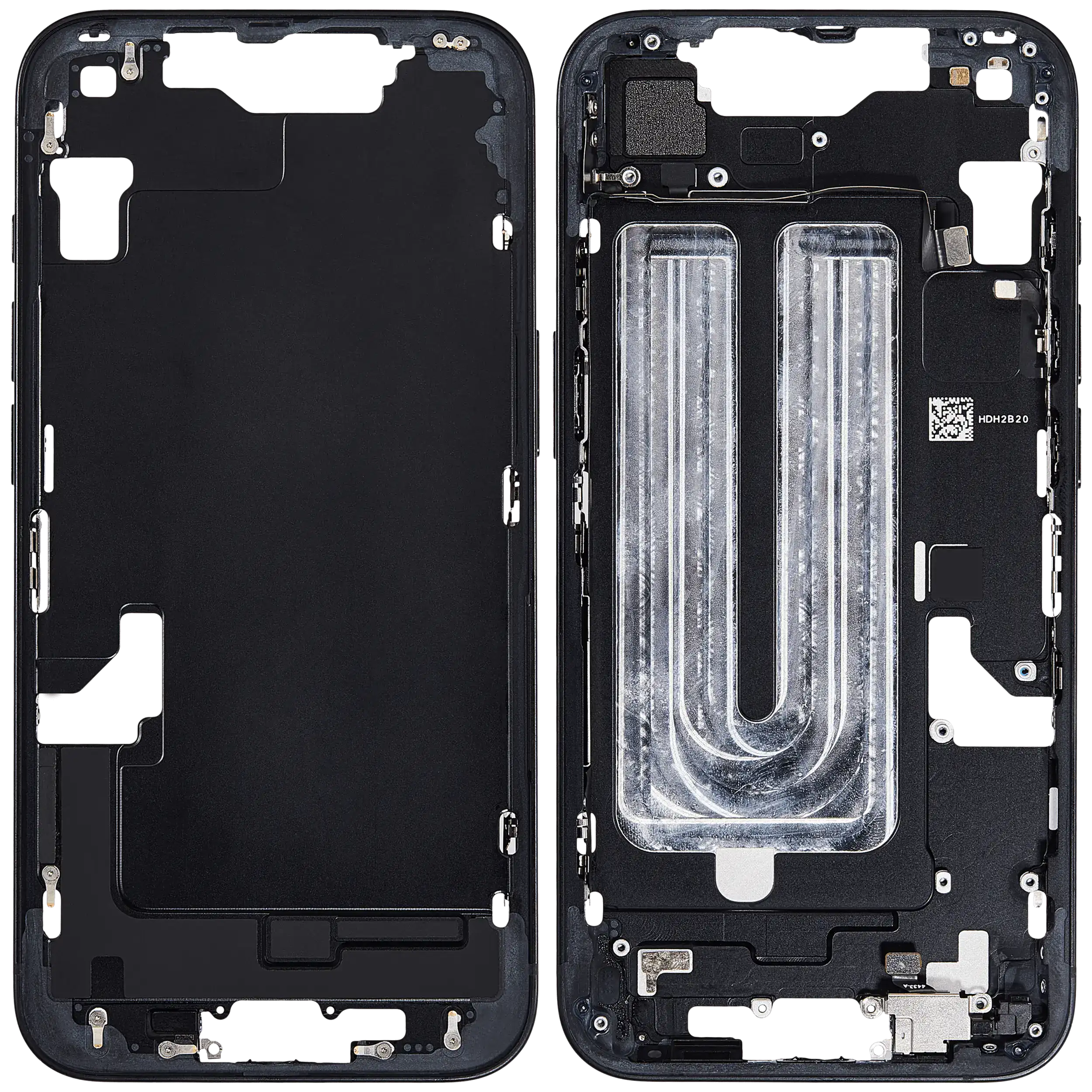 Mid-Frame Housing W/ Small Parts For iPhone 16e (EU / Global Version) (Used OEM Pull: Grade A) (Black) - Image 3
