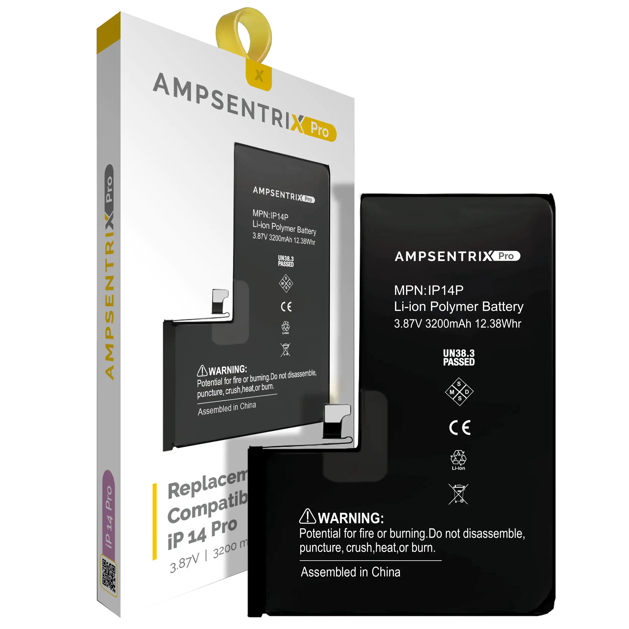 Replacement Battery For iPhone 14 Pro (AmpSentrix Pro) - Image 3