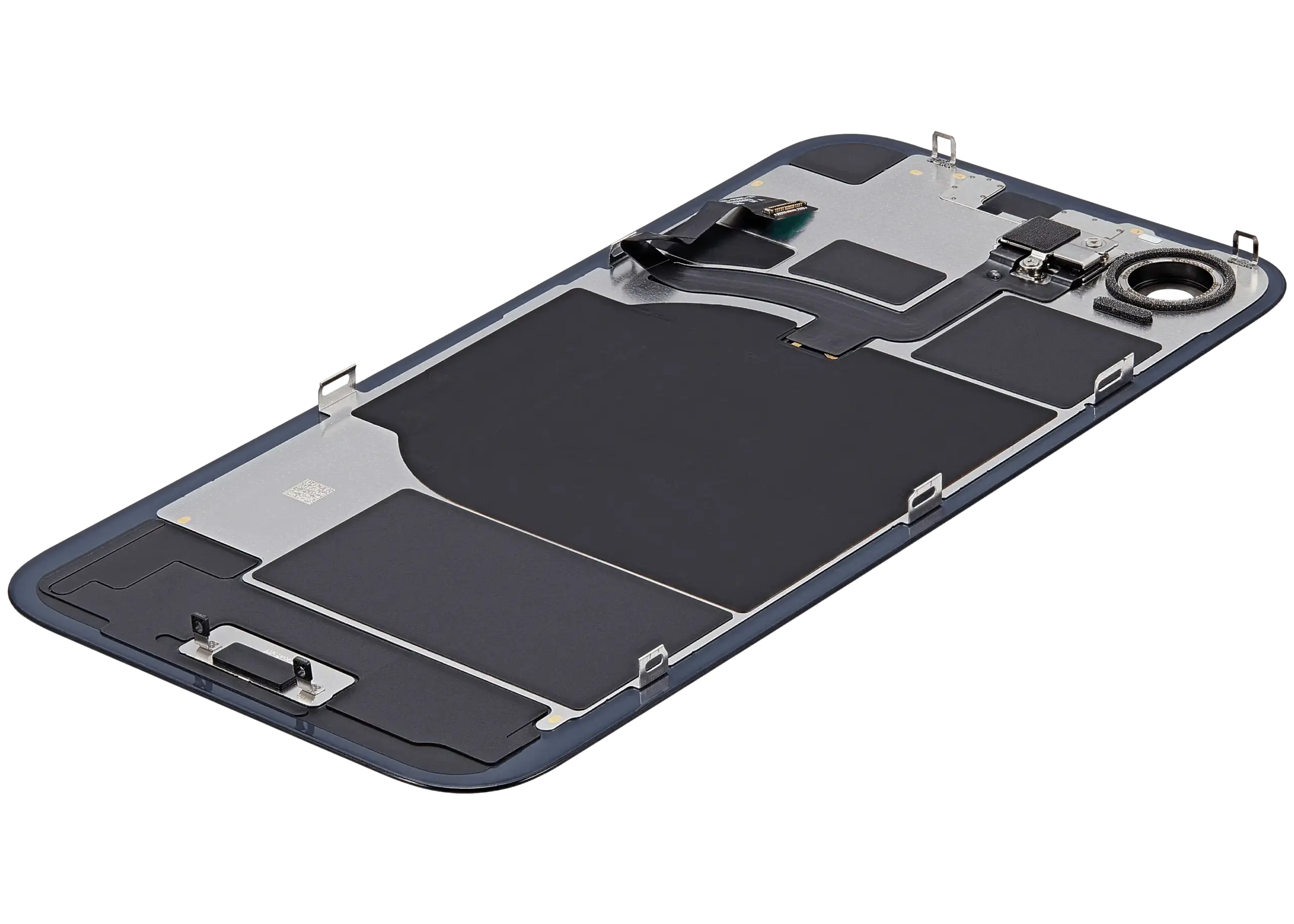 Back Glass w/ MagSafe Magnet & NFC & Flashlight Flex For iPhone 16e (Used OEM Pull: Grade B) (Black) - Image 4