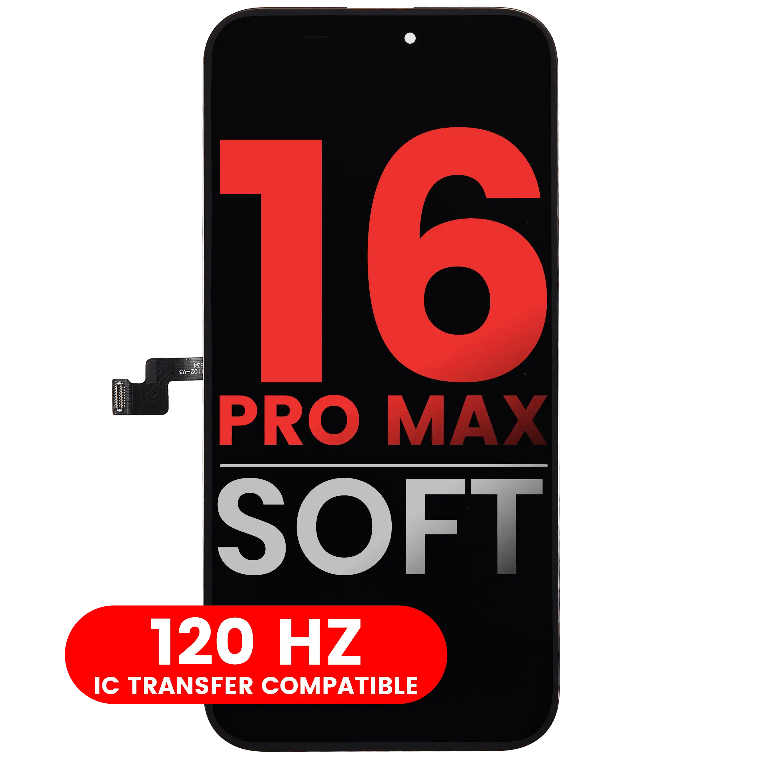 OLED Assembly For iPhone 16 Pro Max (Aftermarket Plus: Soft) (120HZ)