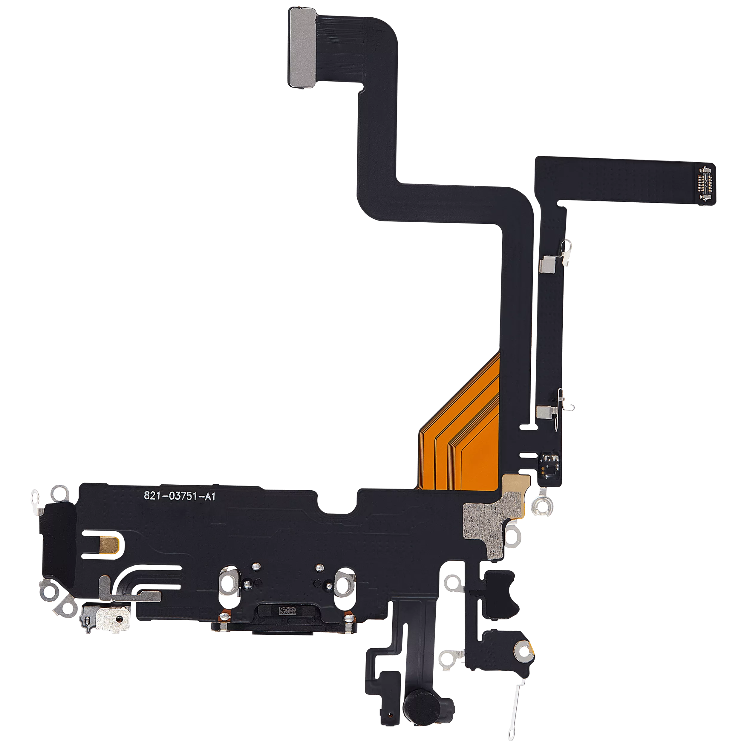 Charging Port Flex Cable For iPhone 14 Pro (Aftermarket Plus) (Space Black) - Image 2