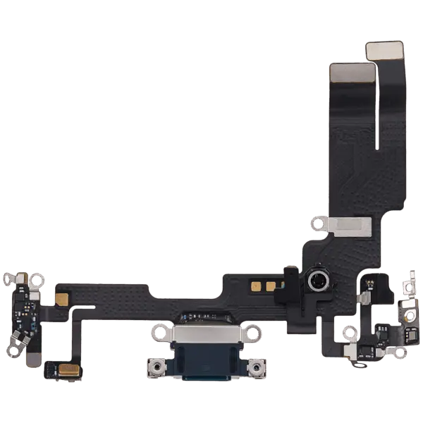 Charging Port Flex Cable For iPhone 14 (Used OEM Pull) (Midnight)