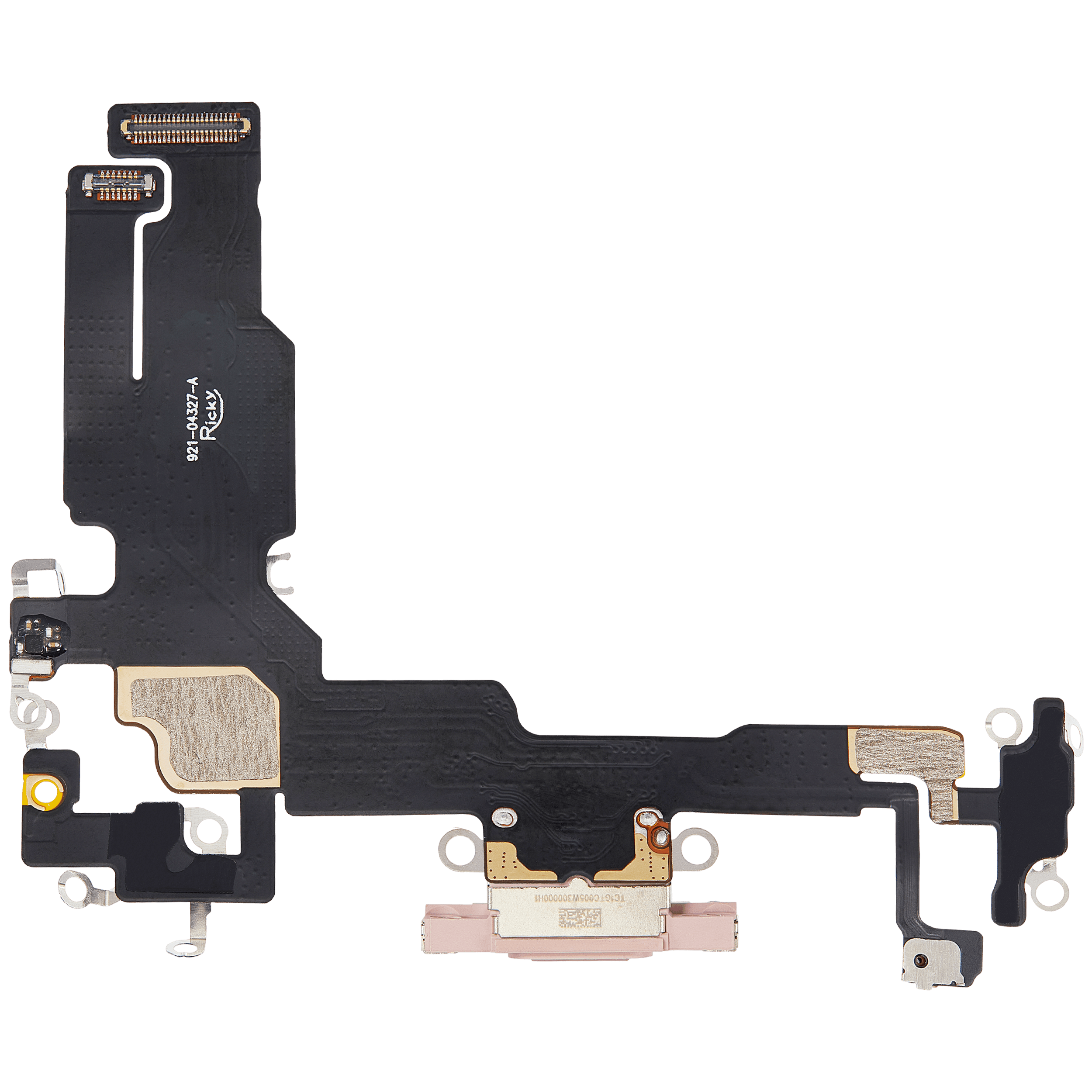 Charging Port Flex Cable For iPhone 15 (Aftermarket Plus) (Pink) - Image 2