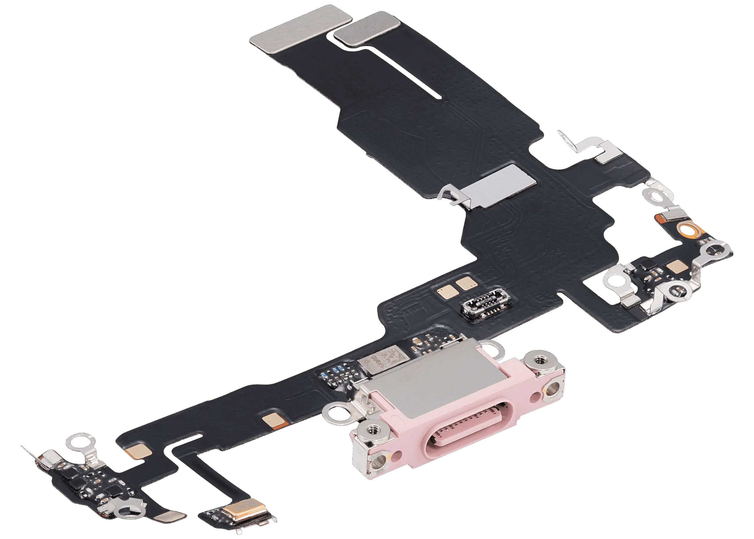 Charging Port Flex Cable For iPhone 15 (Aftermarket Plus) (Pink) - Image 3