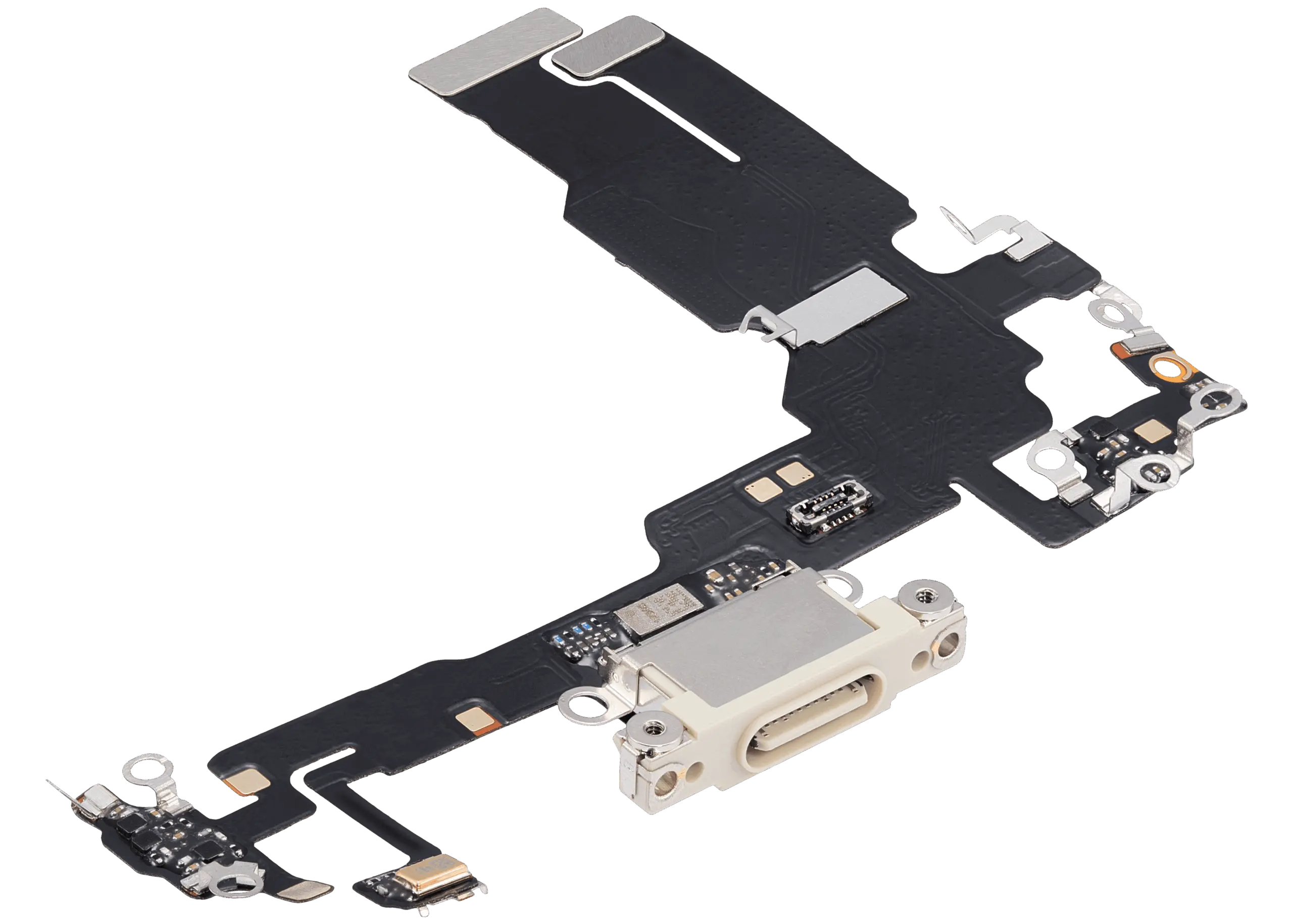 Charging Port Flex Cable For iPhone 15 (Aftermarket Plus) (Yellow) - Image 8