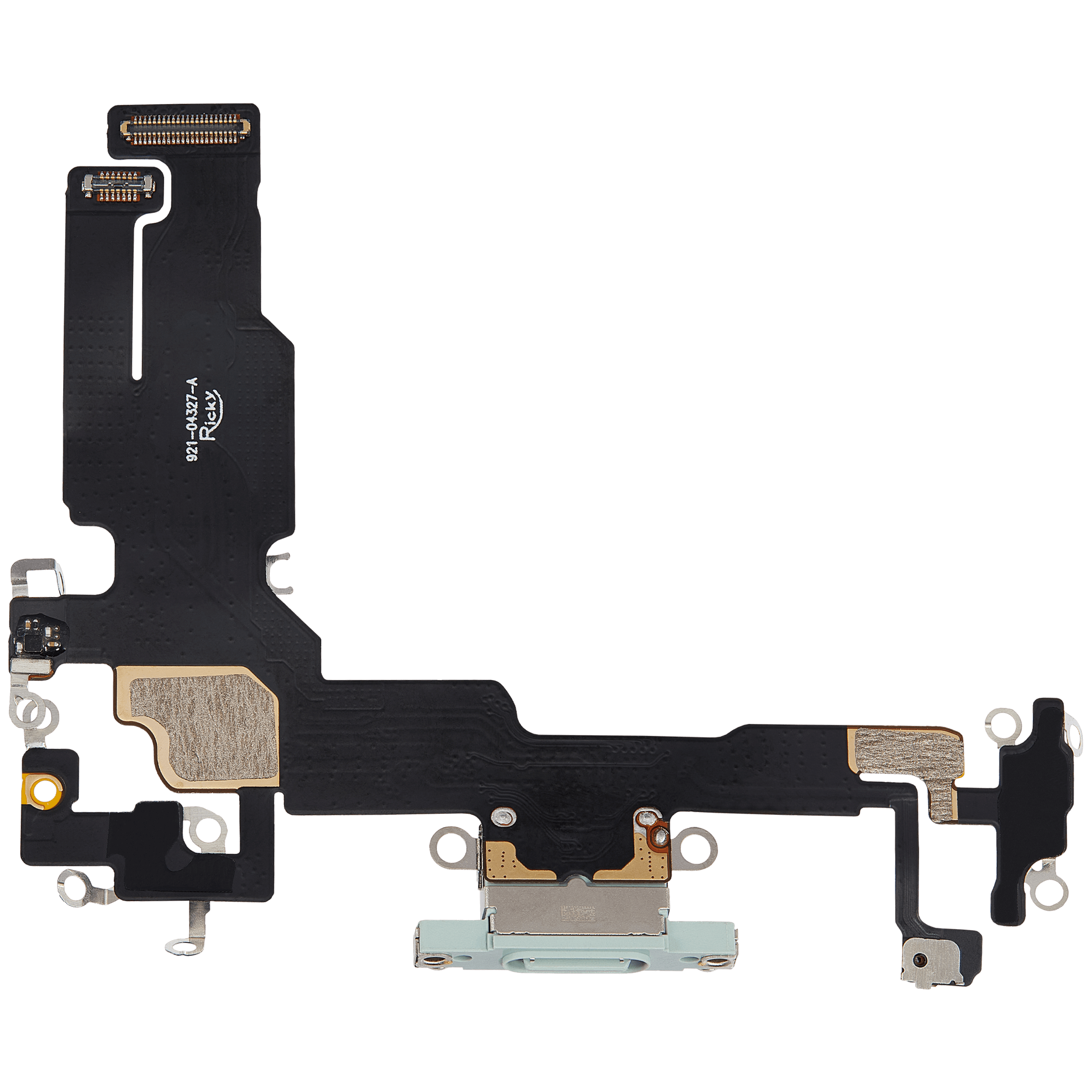 Charging Port Flex Cable For iPhone 15 (Aftermarket Plus) (Green) - Image 2