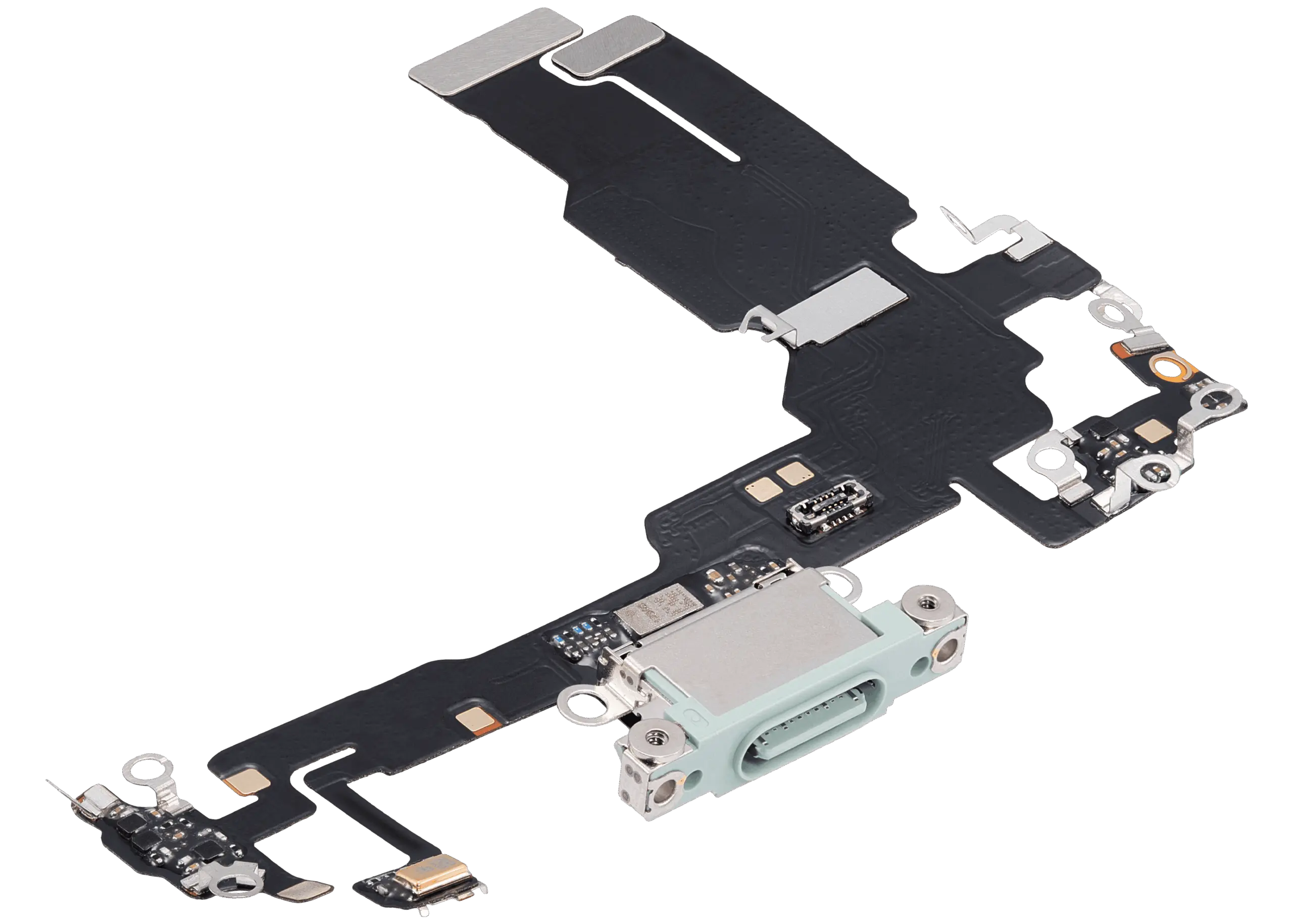 Charging Port Flex Cable For iPhone 15 (Aftermarket Plus) (Green) - Image 3