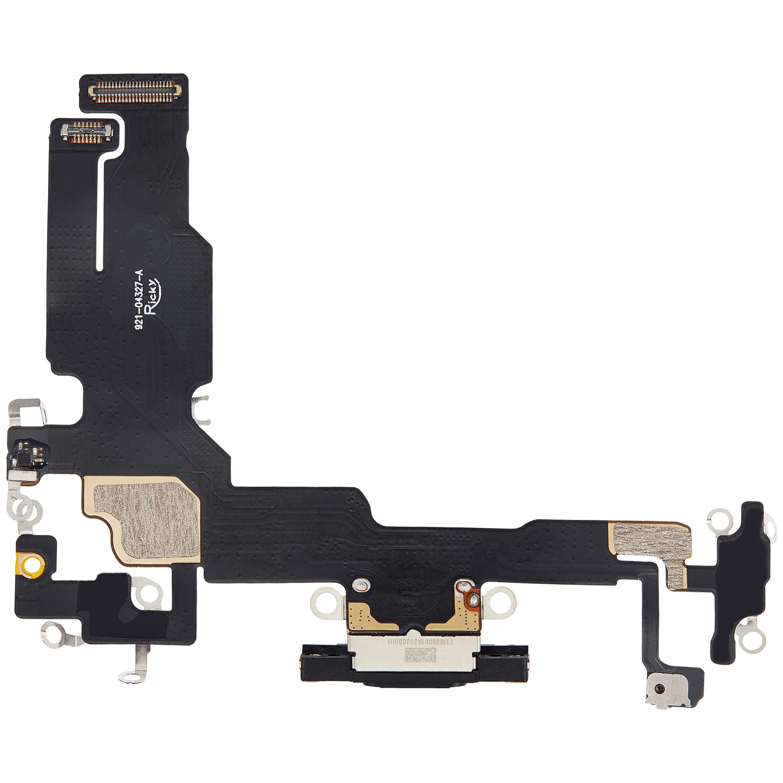 Charging Port Flex Cable For iPhone 15 (Aftermarket Plus) (Black) - Image 6