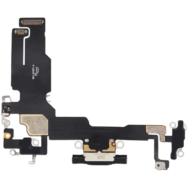 Charging Port Flex Cable For iPhone 15 (Aftermarket Plus) (Black)