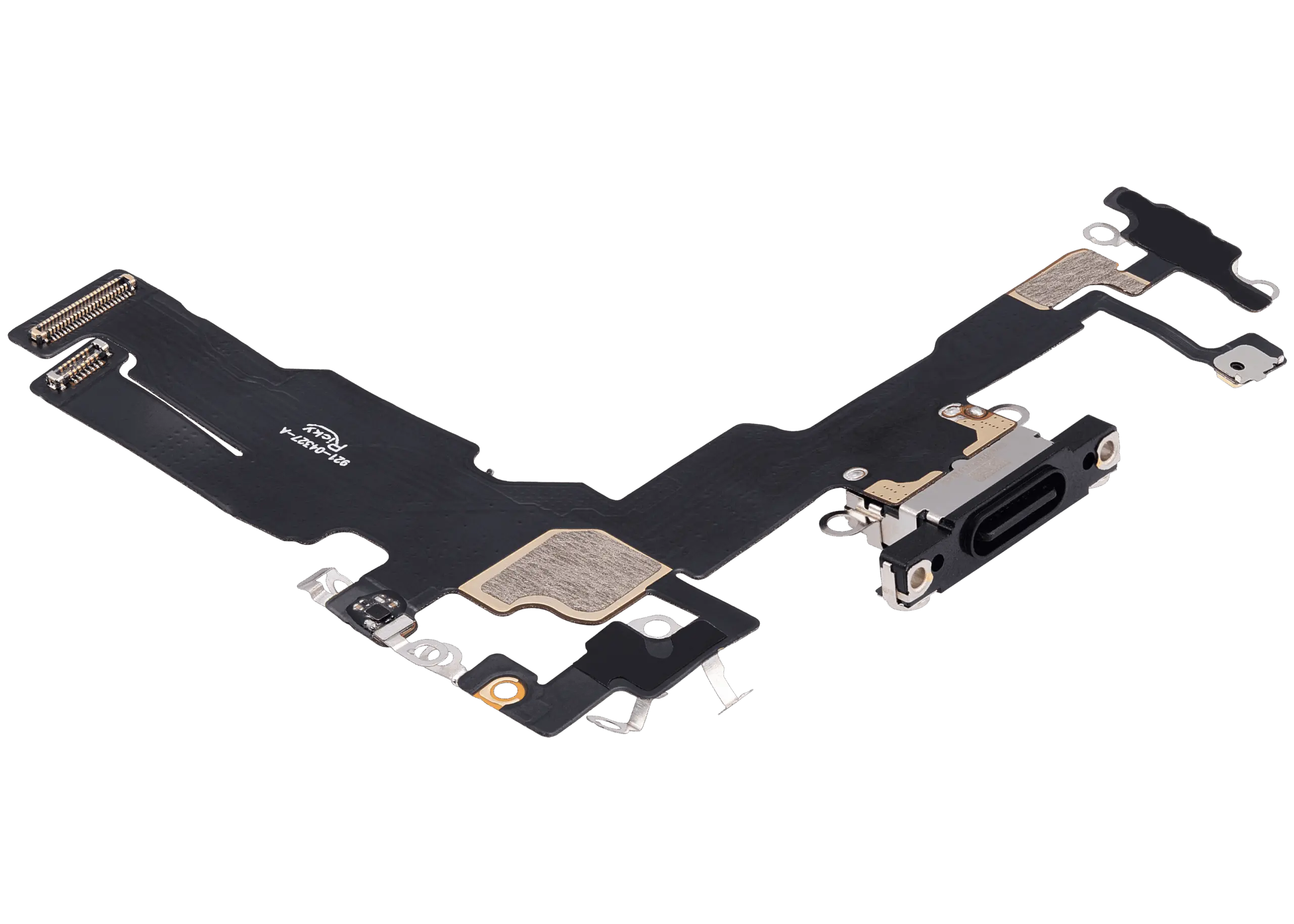Charging Port Flex Cable For iPhone 15 (Aftermarket Plus) (Black) - Image 4