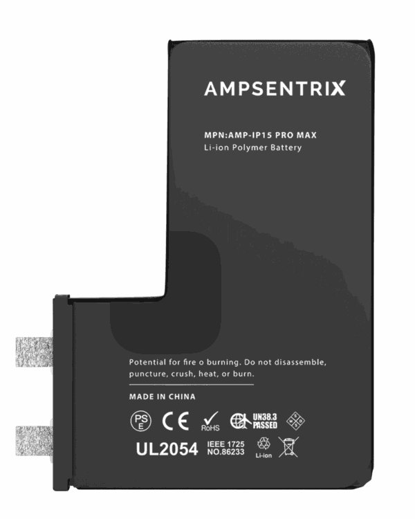 Replacement Battery For iPhone 15 Pro Max (Spot Welding Required) (AmpSentrix Core Extended)