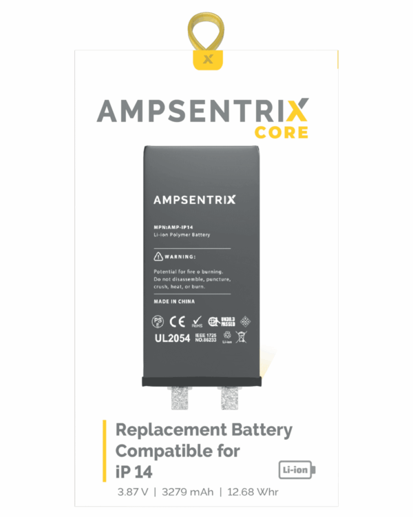Replacement Battery Core For iPhone 14 (Spot Welding Required) (AmpSentrix Core)