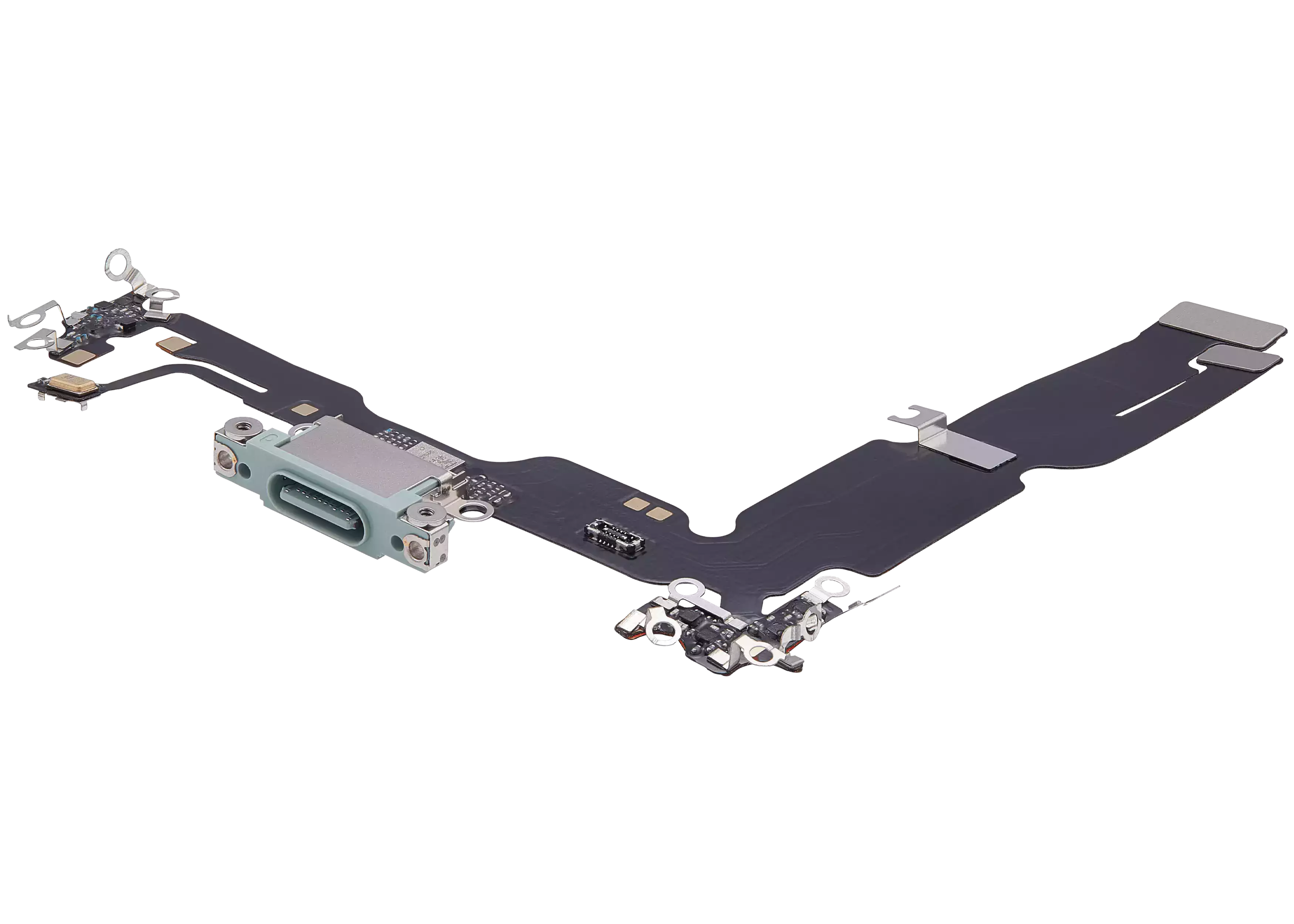 Charging Port Flex Cable For iPhone 15 Plus (Aftermarket Plus) (Green) - Image 17