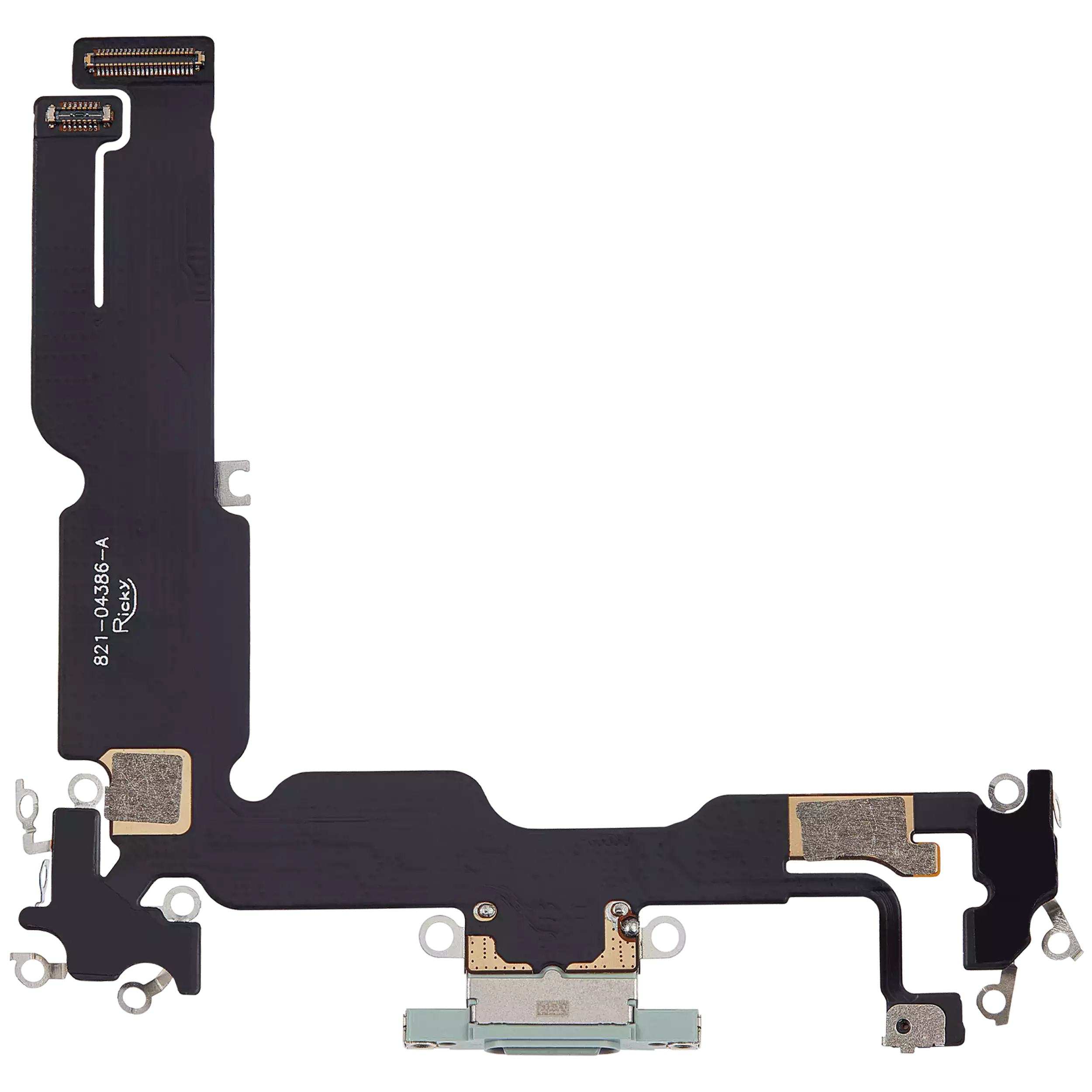Charging Port Flex Cable For iPhone 15 Plus (Aftermarket Plus) (Green) - Image 13