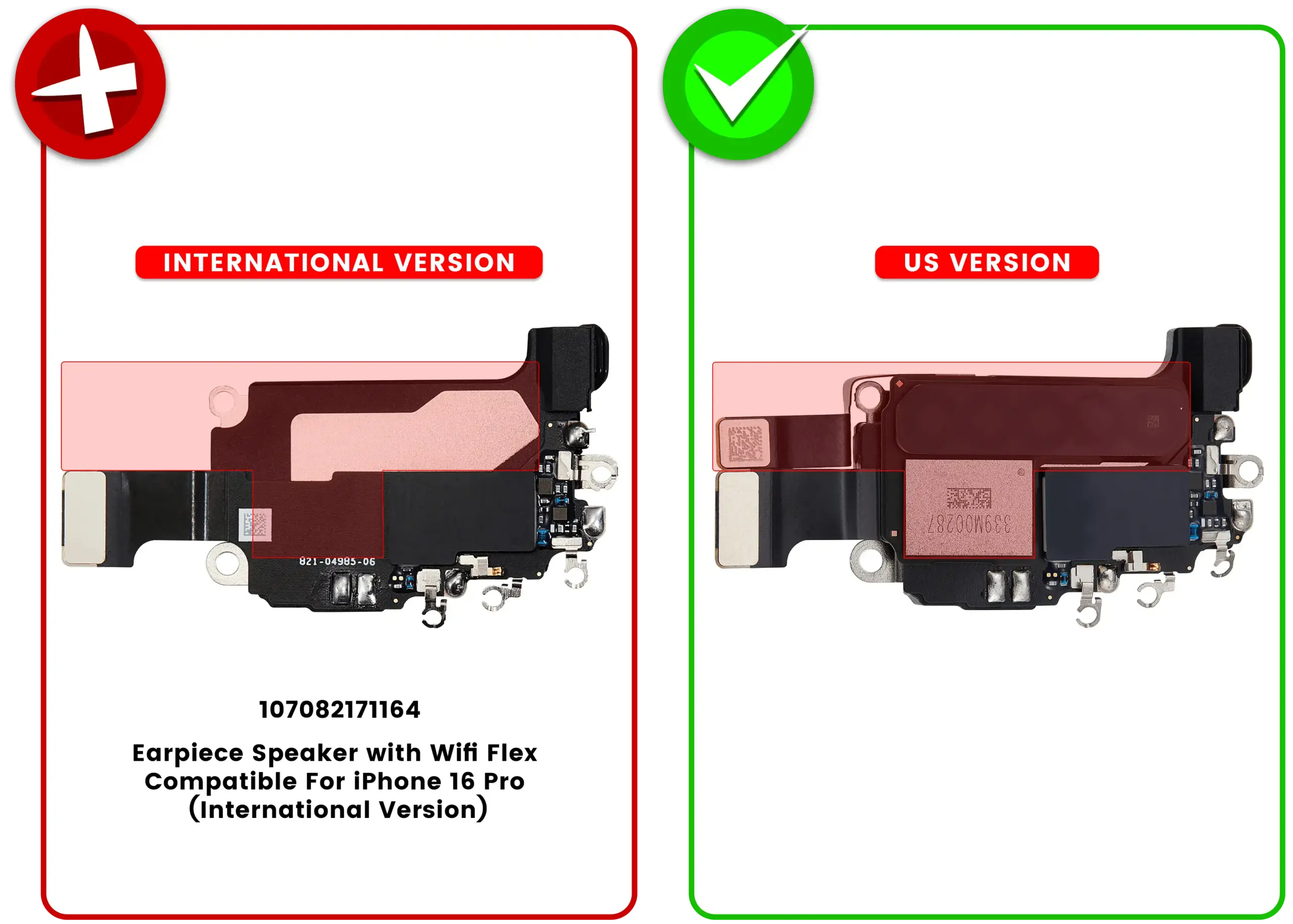 Earpiece Speaker with Wifi Flex For iPhone 16 Pro (US Version) - Image 3