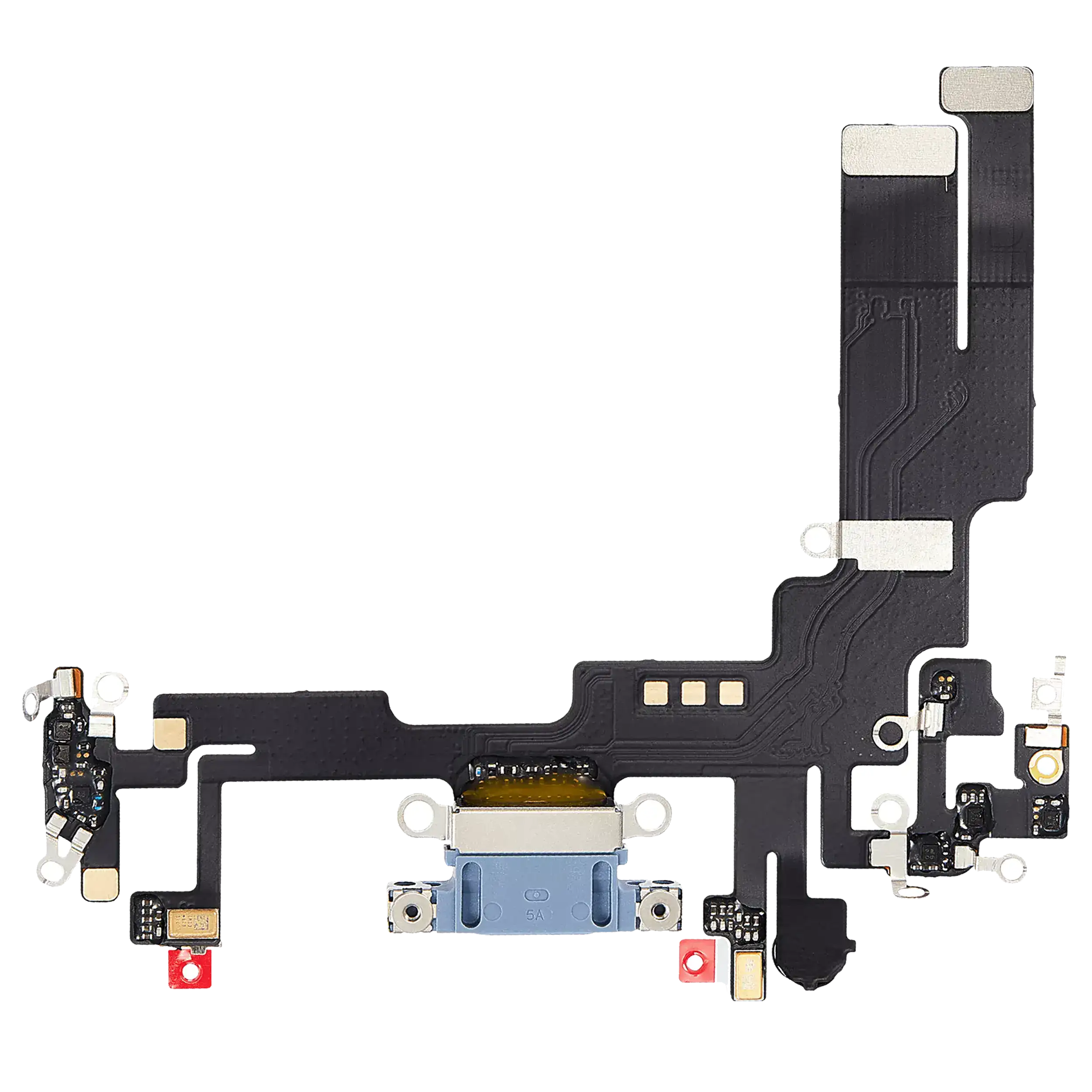 Charging Port Flex Cable For iPhone 14 (Aftermarket Plus) (Blue) - Image 15