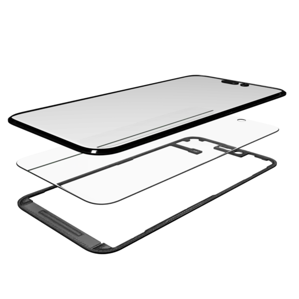 3 in 1 (Glass With OCA Pre-Installed + Frame) For iPhone 15 Pro Max (OCA Master)