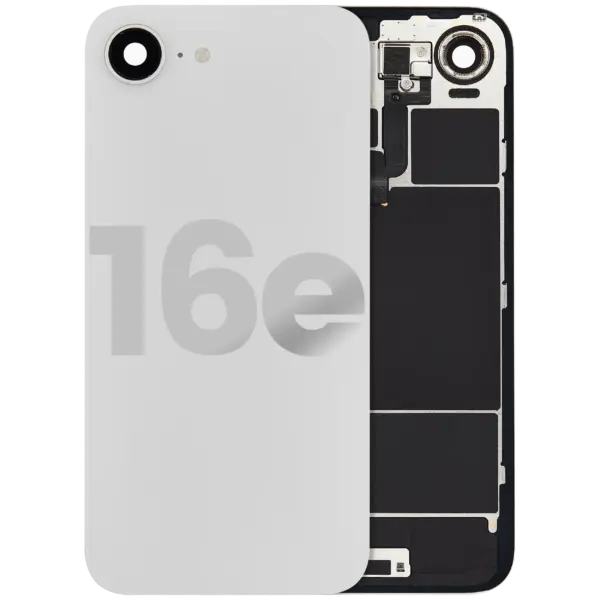 Back Glass w/ MagSafe Magnet & NFC & Flashlight Flex For iPhone 16e (Used OEM Pull: Grade B) (White)