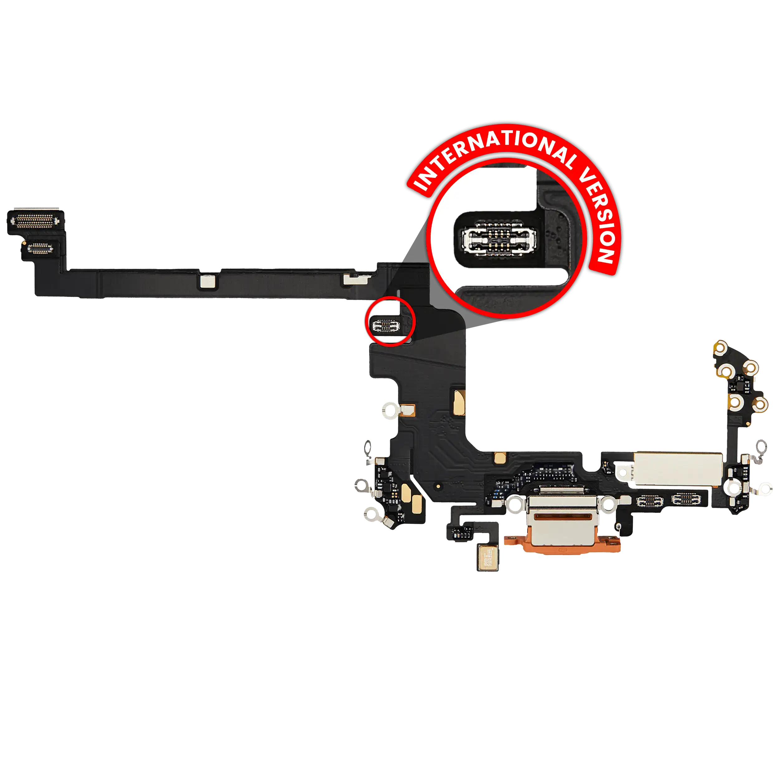 Charging Port Flex Cable for iPhone 17 Pro (Premium) (International Version) (Cosmic Orange) - Image 3
