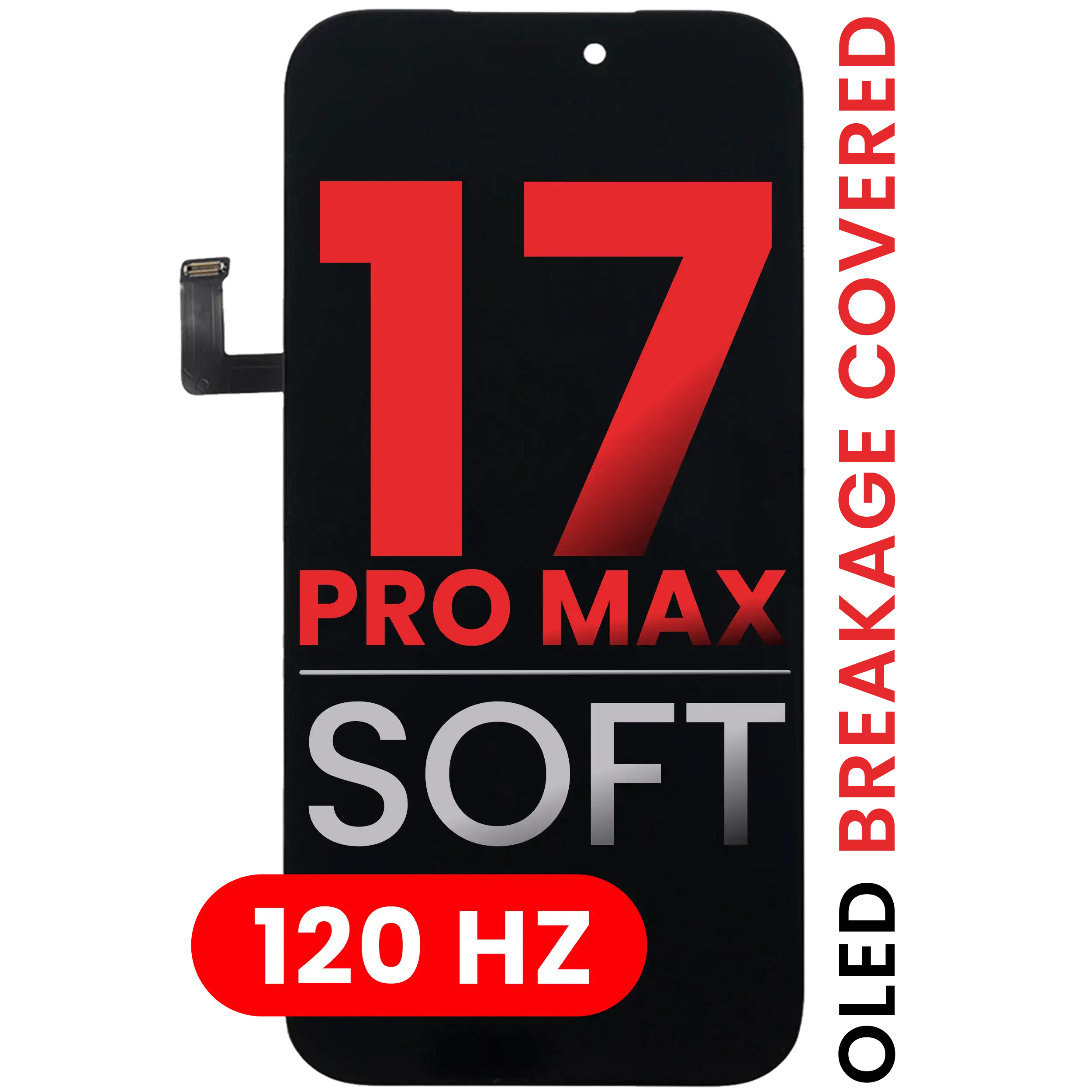 OLED Assembly Compatible For iPhone 17 Pro Max (Aftermarket Pro: XO7 Soft) (120HZ)