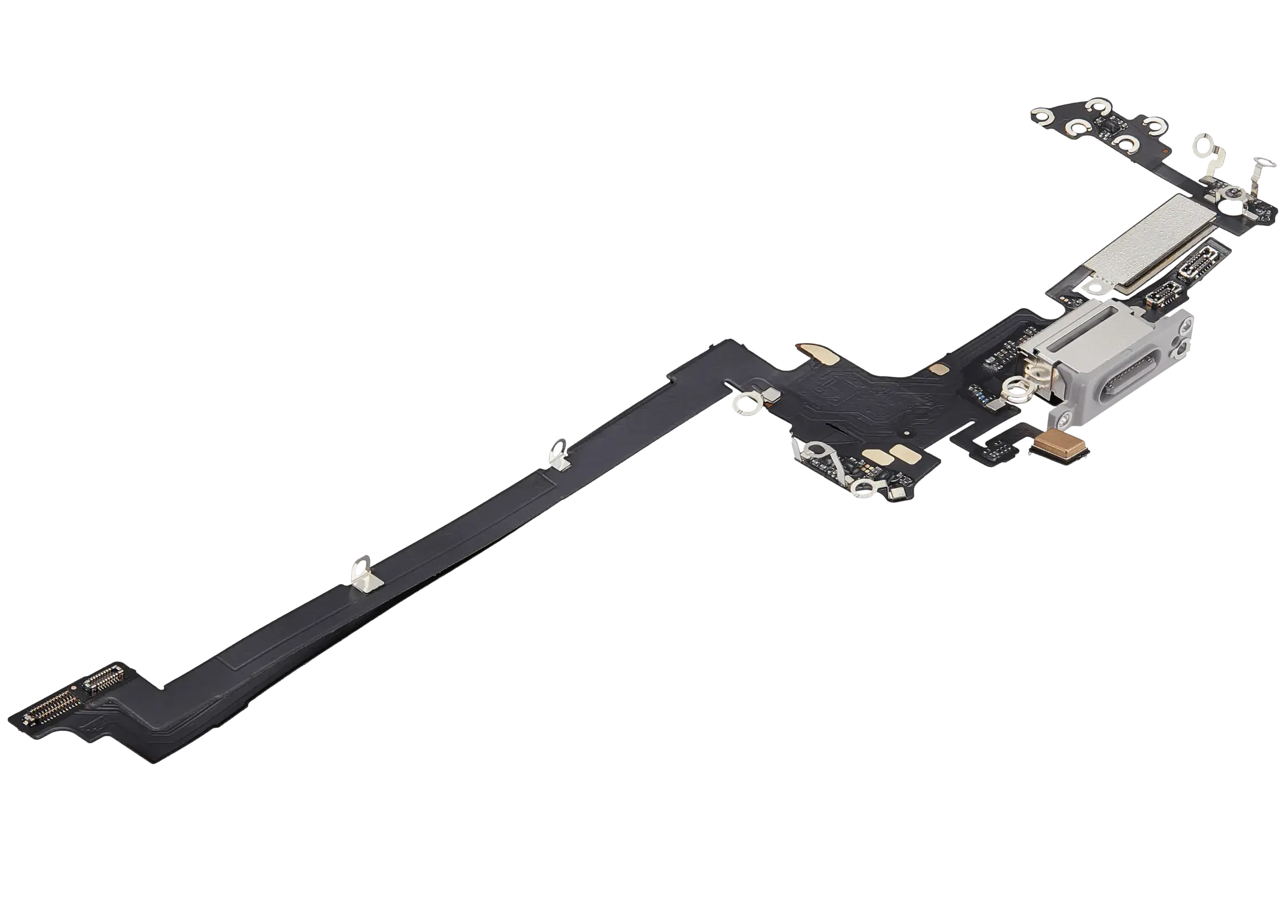 Charging Port Flex Cable For iPhone 17 Pro (Aftermarket Plus) (US Version) (Silver) - Image 9