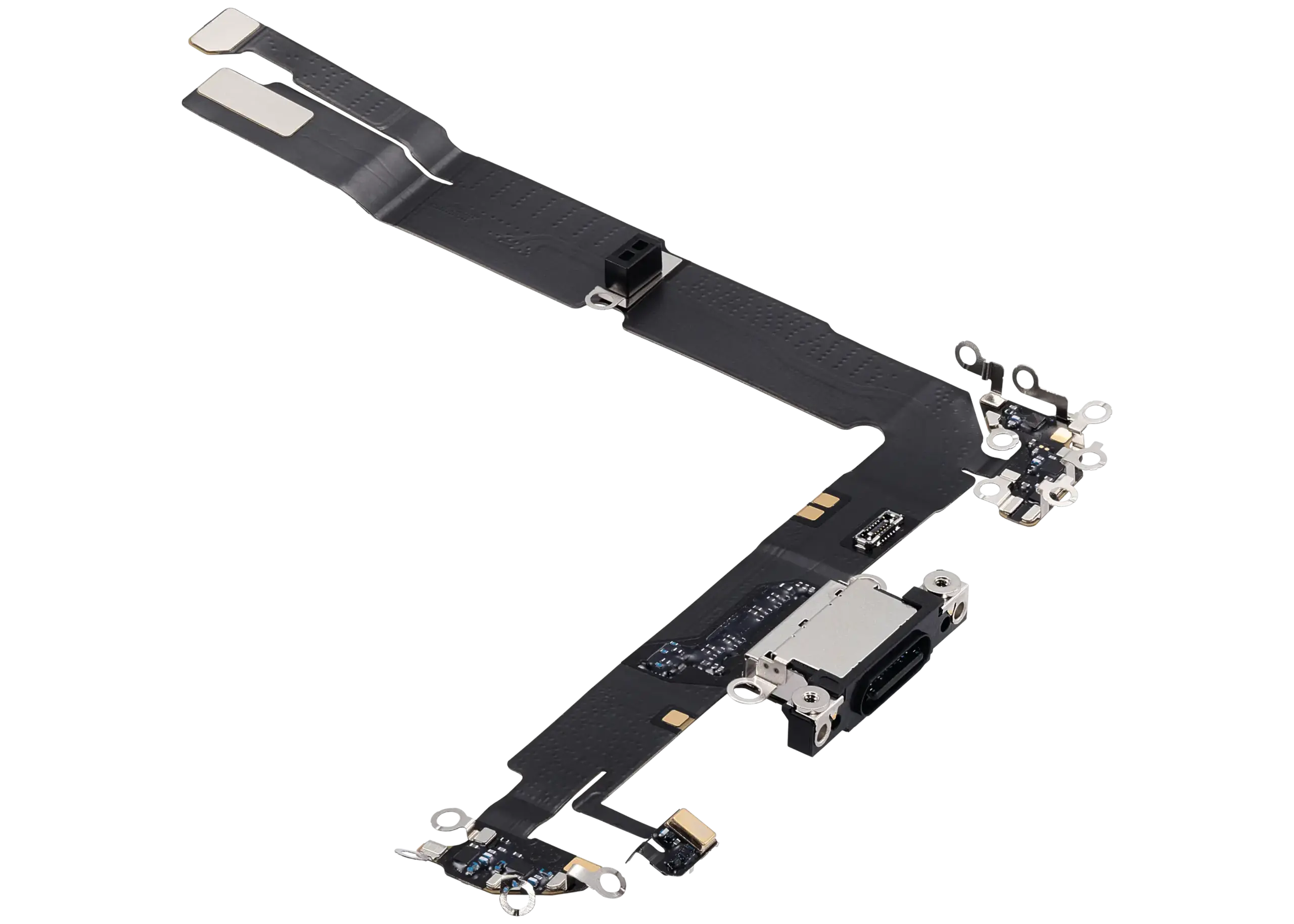 Charging Port Flex Cable For iPhone 16 Plus (Premium) (Black) - Image 4