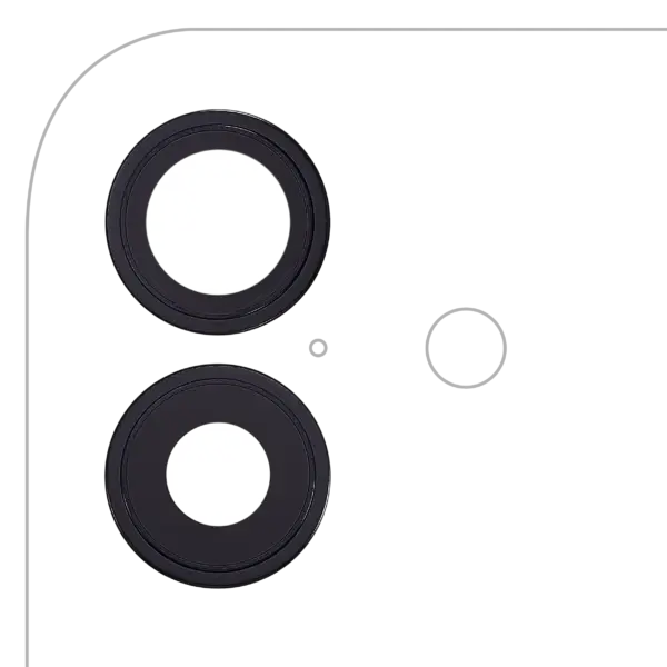 Back Camera Lens With Bracket & Bezel For iPhone 17 (Premium) (Black)